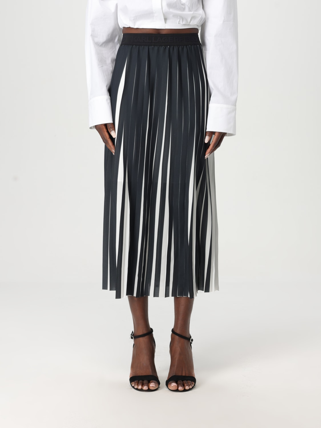 KARL LAGERFELD フリツミティスカト A1W12026 998 KARL LAGERFELD: Skirt woman - Black | Karl Lagerfeld skirt