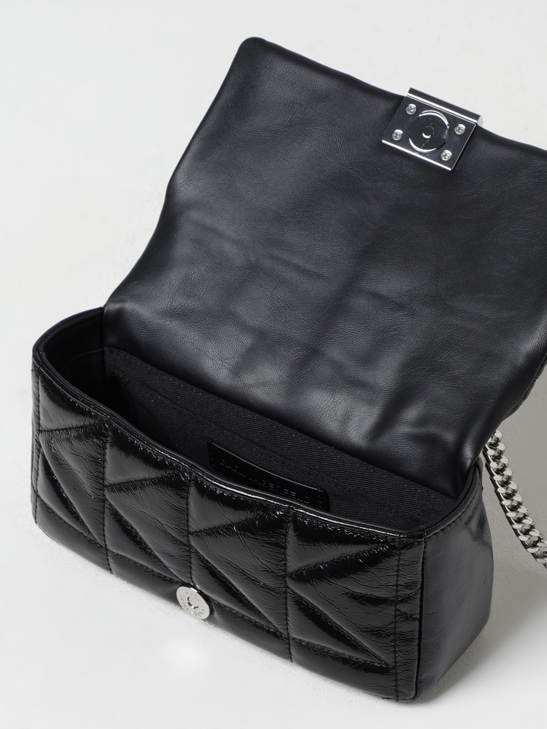 KARL LAGERFELD BORSA MINI: Borsa Karl Lagerfeld in naplak matelassè , Nero - Img 3