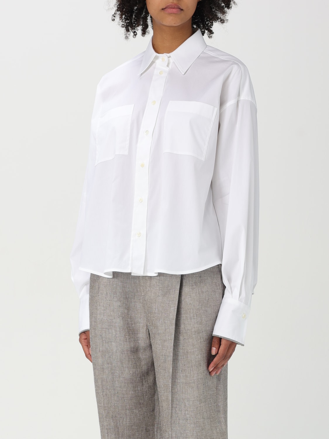 BRUNELLO CUCINELLI SHIRT: Top woman Brunello Cucinelli, White - Img 4