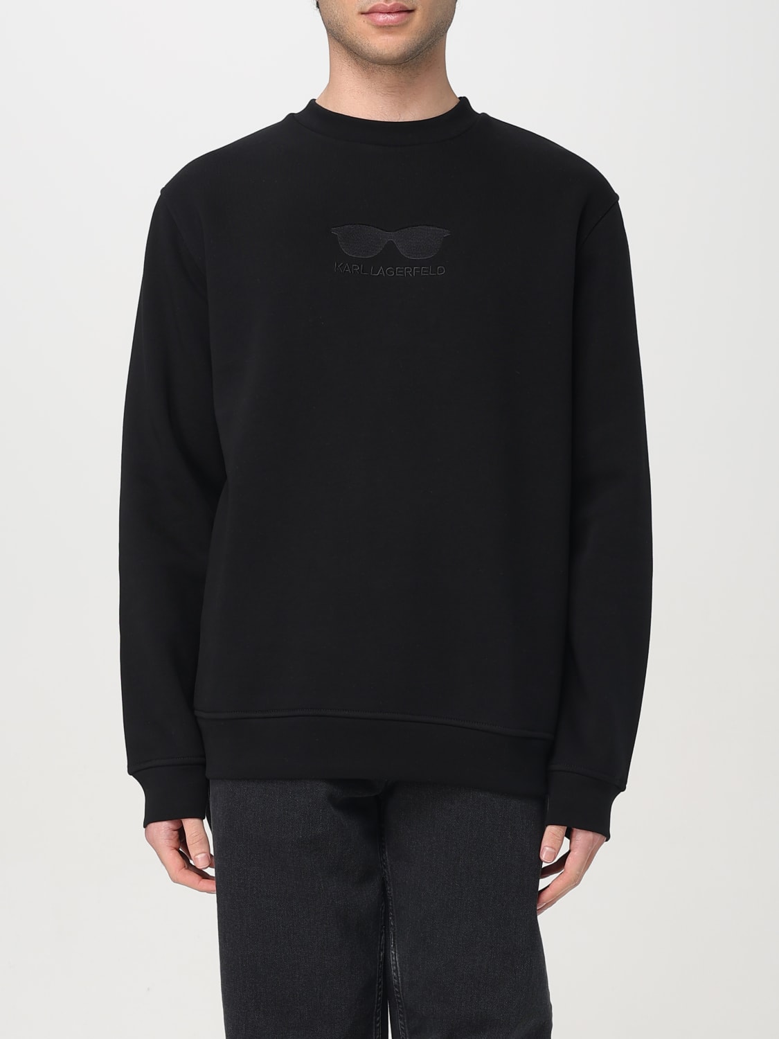KARL LAGERFELD SWEATSHIRT: Sweatshirt herren Karl Lagerfeld, Schwarz - Img 1