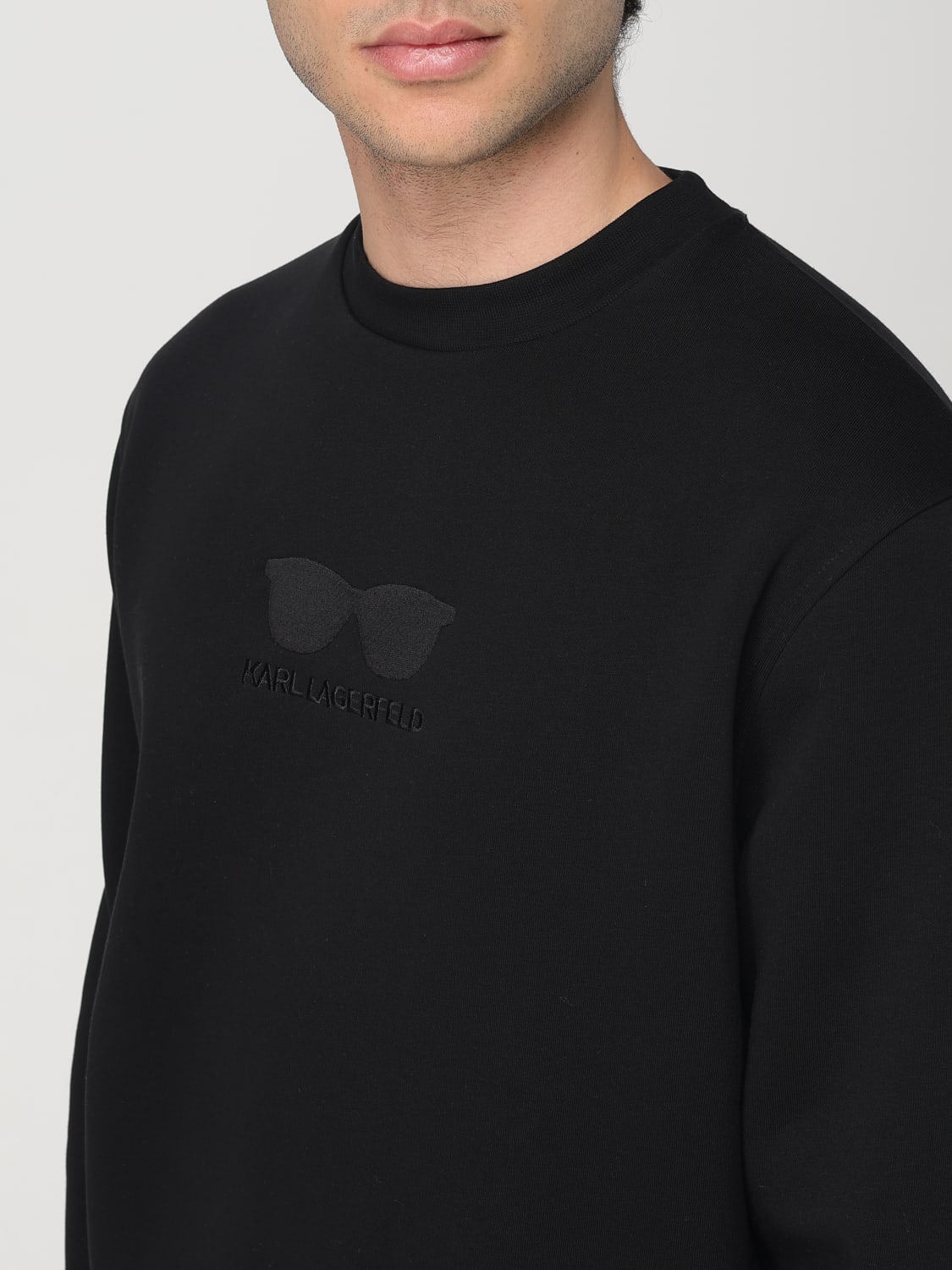 KARL LAGERFELD SWEATSHIRT: Sweatshirt herren Karl Lagerfeld, Schwarz - Img 3