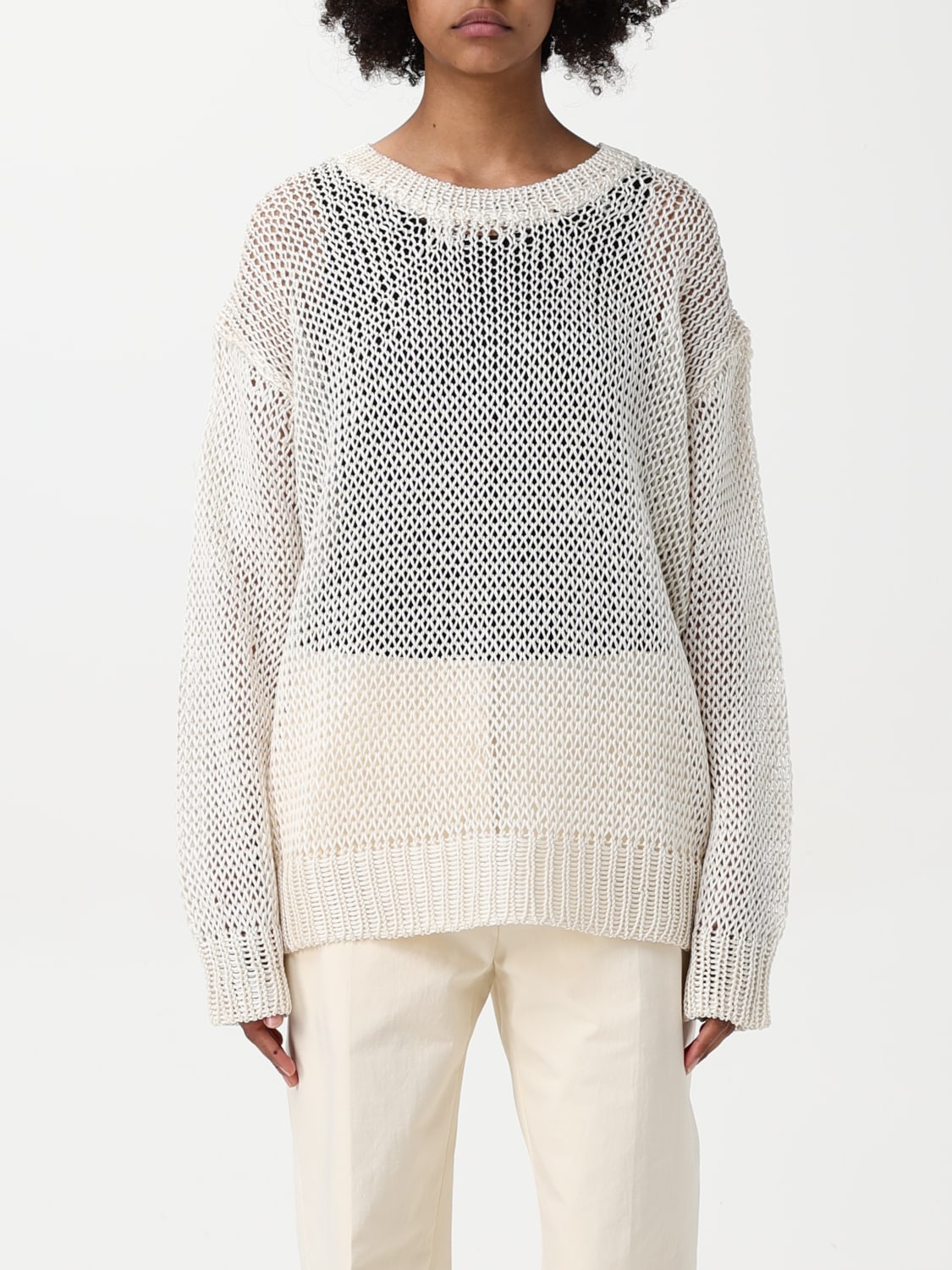アウターその他 JIL SANDER Women Outer J40AF0155J45039 100 WHITE Zip Up Fleece Jacket | JIL SANDER | elysewalker
