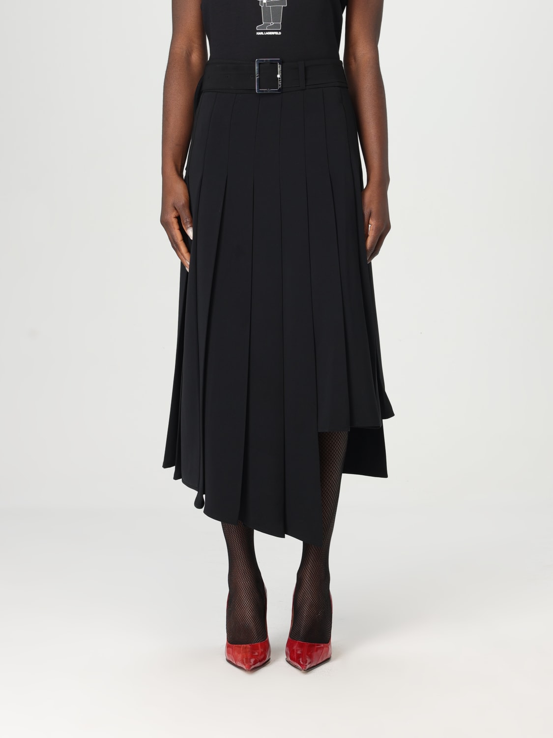 KARL LAGERFELD: Skirt woman - Black | Karl Lagerfeld skirt