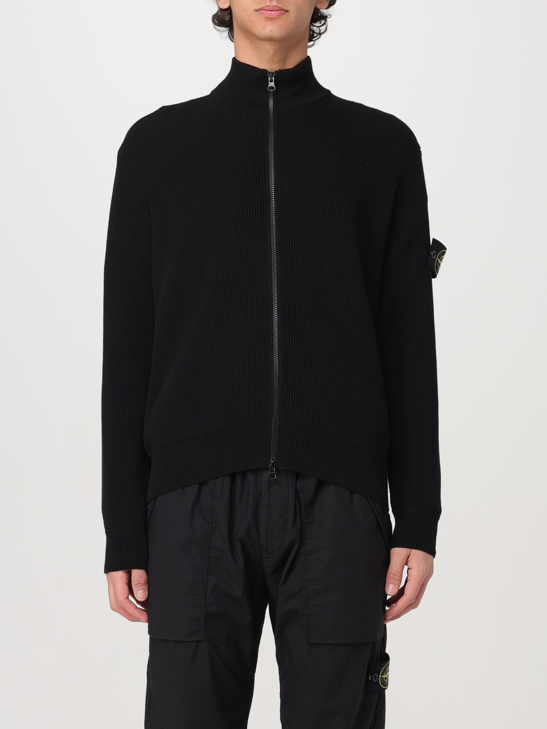 STONE ISLAND STRICKJACKE: Sweatshirt herren Stone Island, Schwarz - Img 1