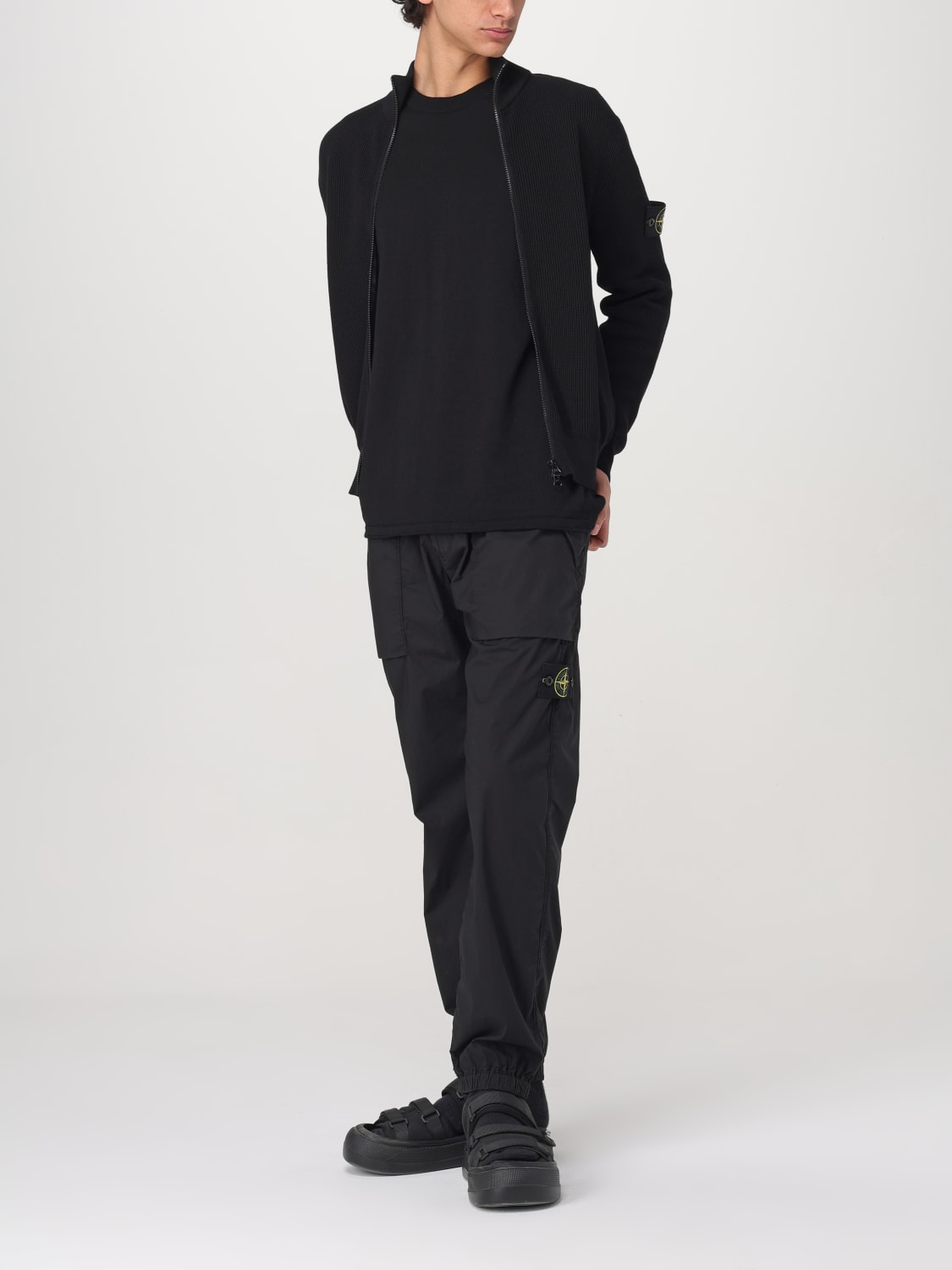 STONE ISLAND STRICKJACKE: Sweatshirt herren Stone Island, Schwarz - Img 2