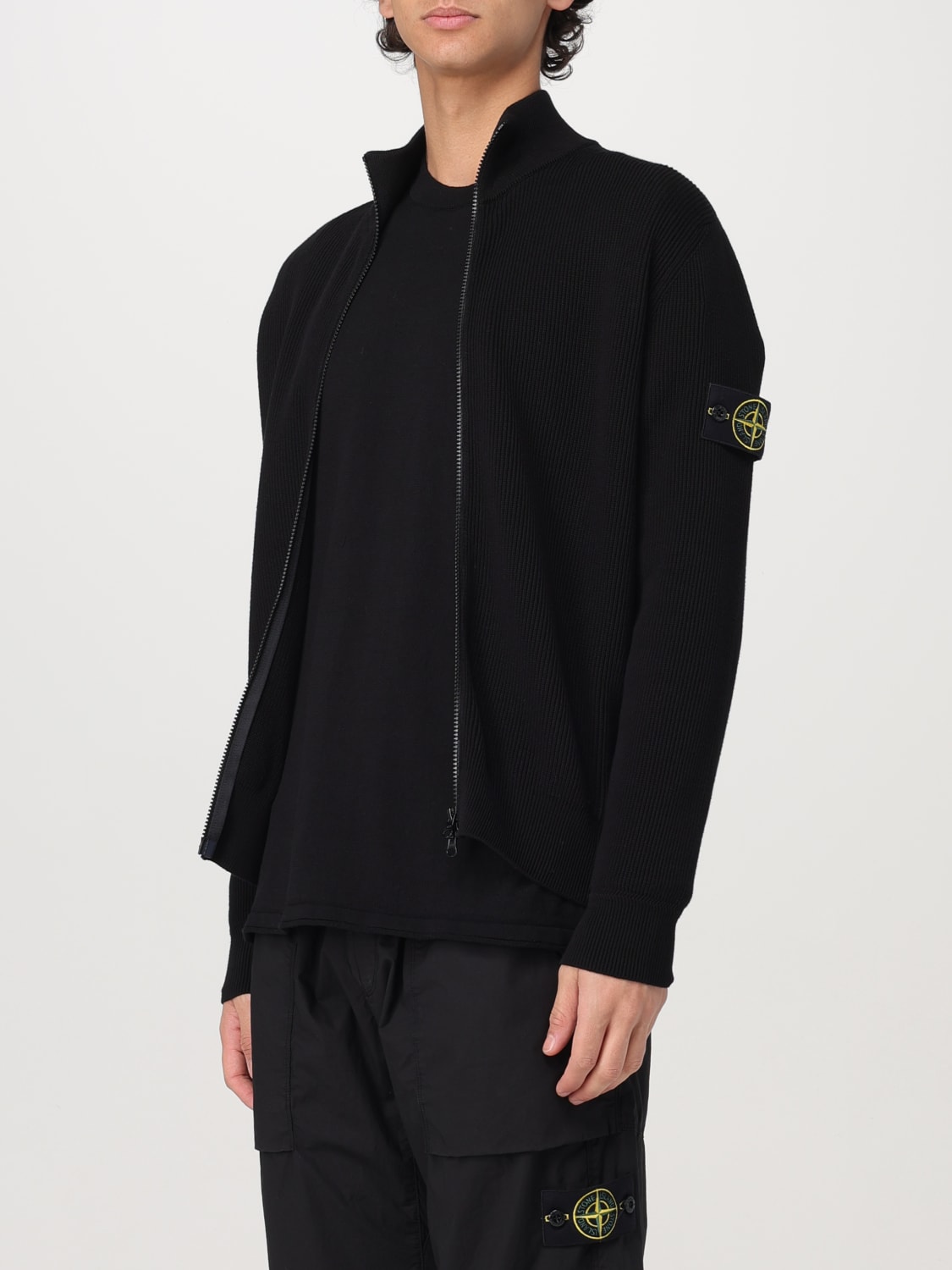 STONE ISLAND STRICKJACKE: Sweatshirt herren Stone Island, Schwarz - Img 4