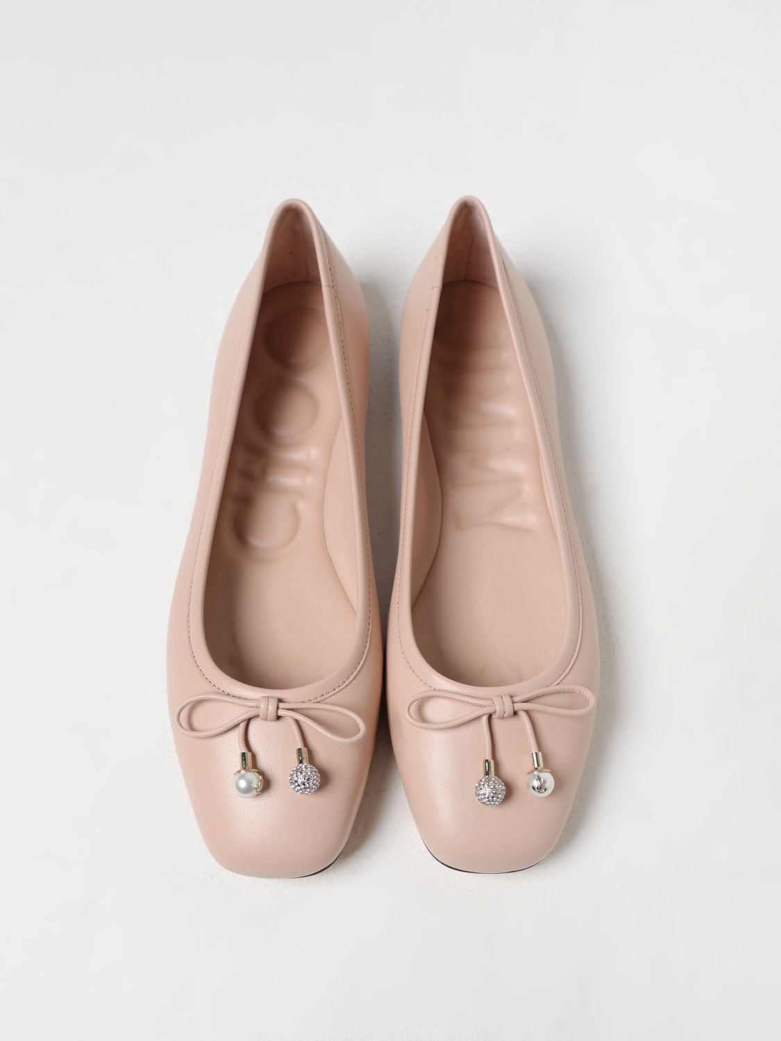 フラットシューズ JIMMY CHOO Woman Ballet flats Pink ELMEFLATIGQ MACARON Elme leather ballet flats in pink - Jimmy Choo | Mytheresa