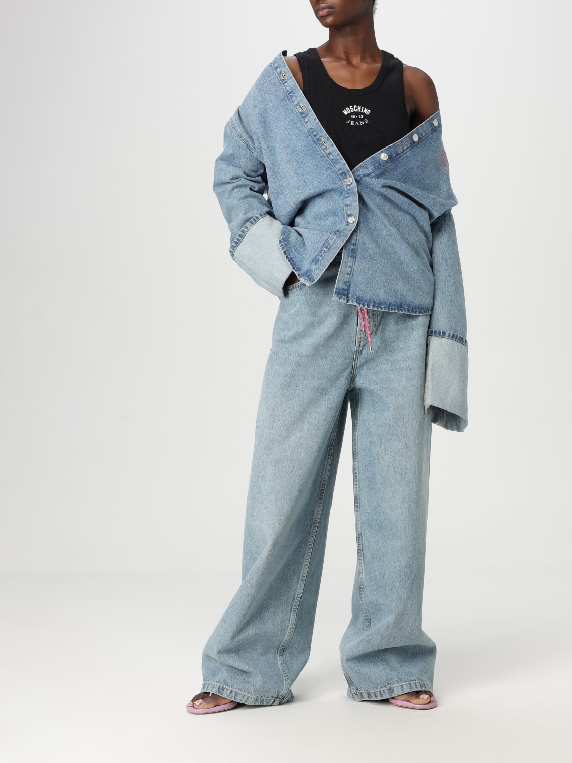 MOSCHINO JEANS: Shirt woman - Denim | Moschino Jeans shirt