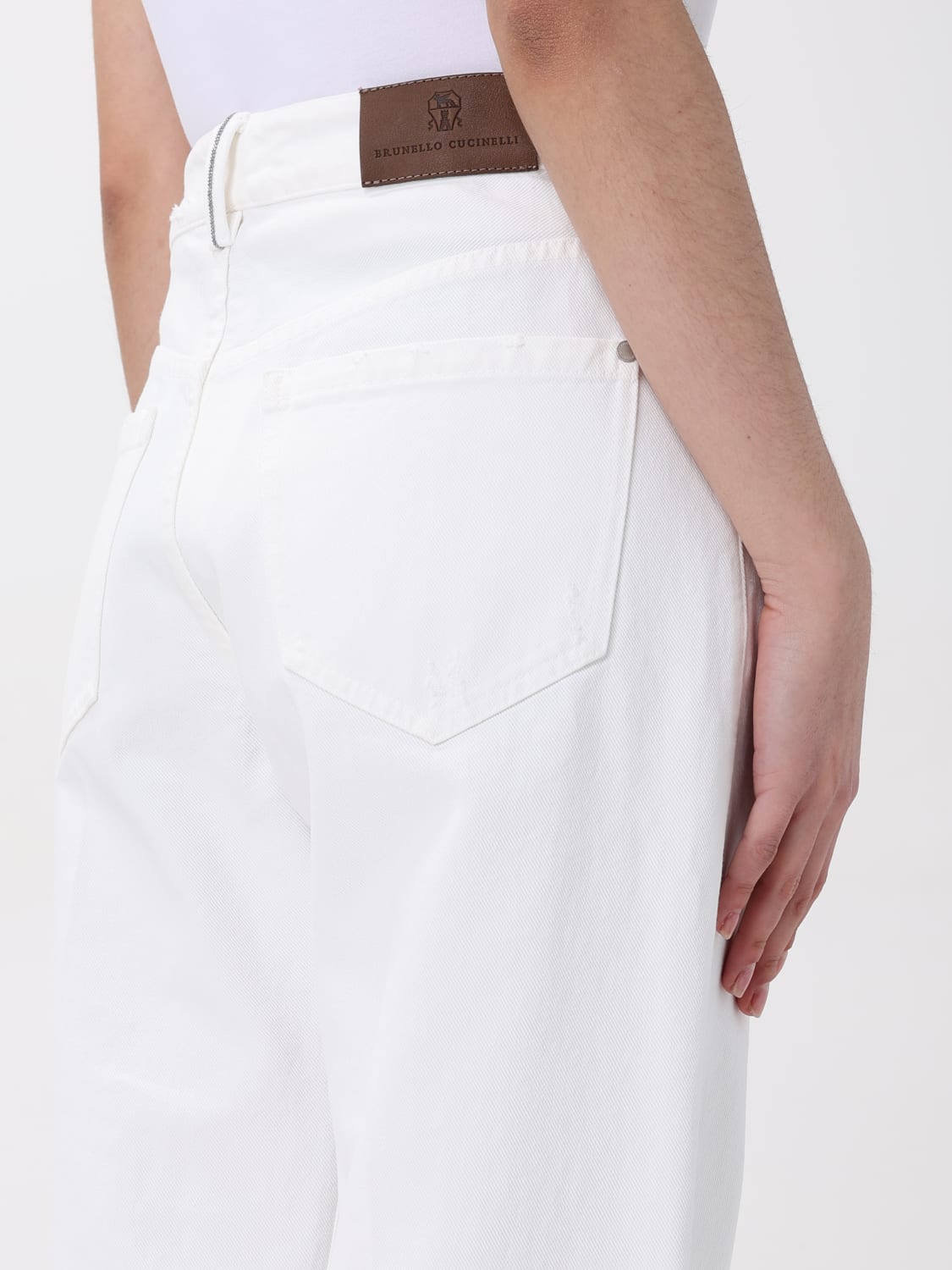 BRUNELLO CUCINELLI: Jeans woman - White | Brunello Cucinelli