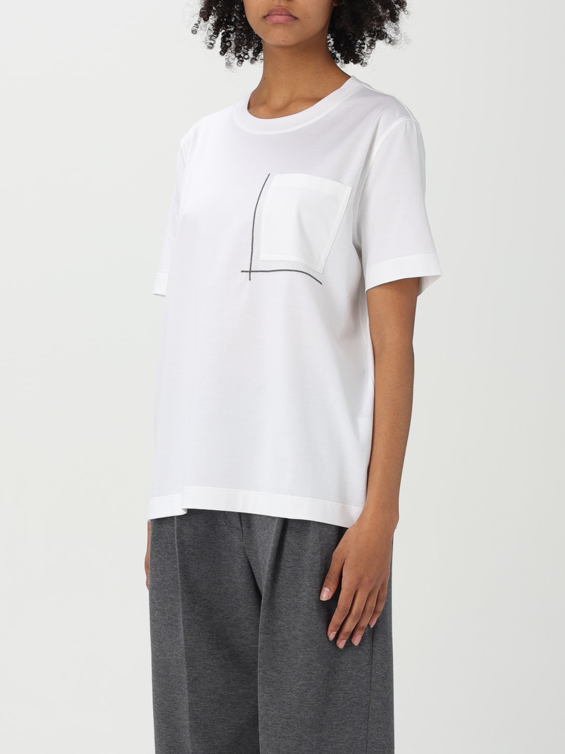 BRUNELLO CUCINELLI: T-shirt woman - White | Brunello