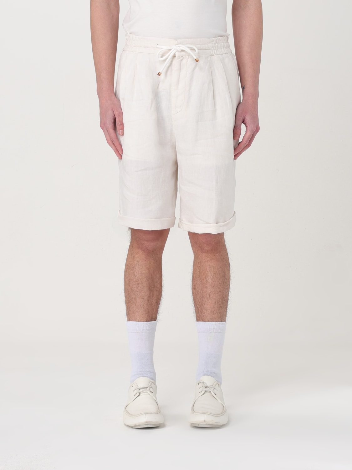 BRUNELLO CUCINELLI SHORTS: Short men Brunello Cucinelli, White - Img 1