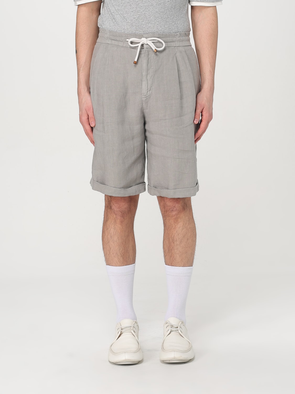 BRUNELLO CUCINELLI SHORTS: Short men Brunello Cucinelli, Grey - Img 1