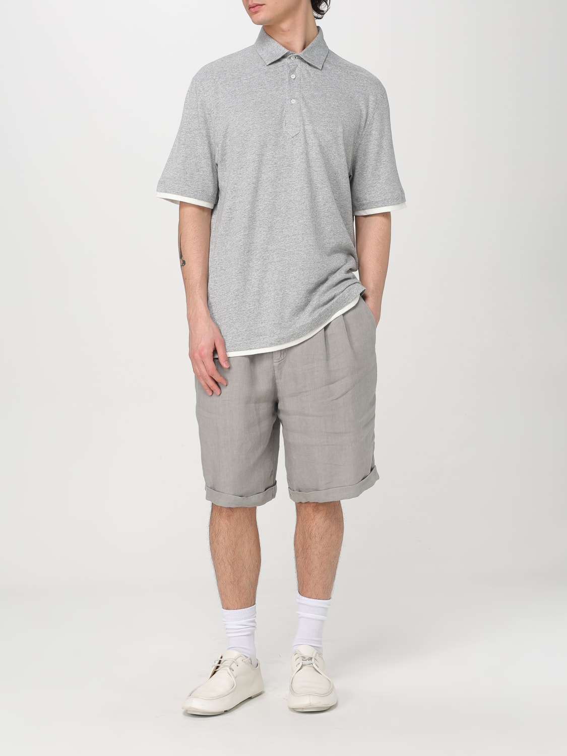 BRUNELLO CUCINELLI SHORTS: Short men Brunello Cucinelli, Grey - Img 2