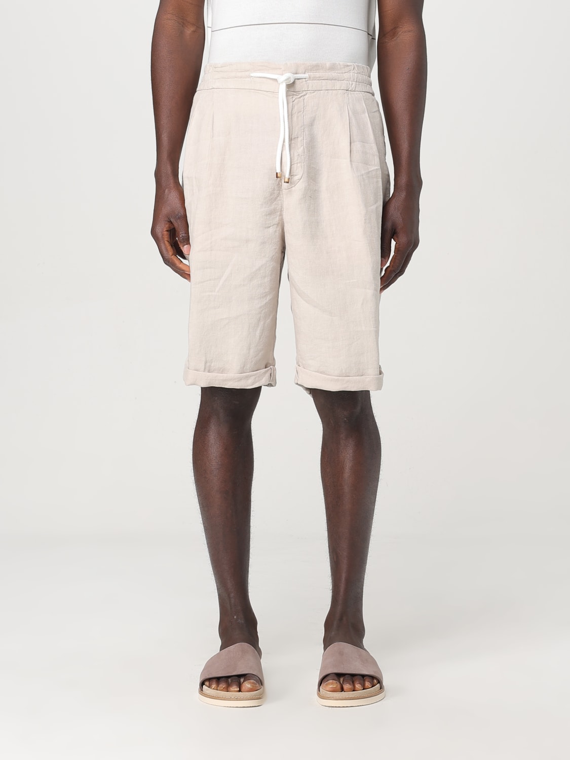 BRUNELLO CUCINELLI SHORTS: Short men Brunello Cucinelli, Beige - Img 1