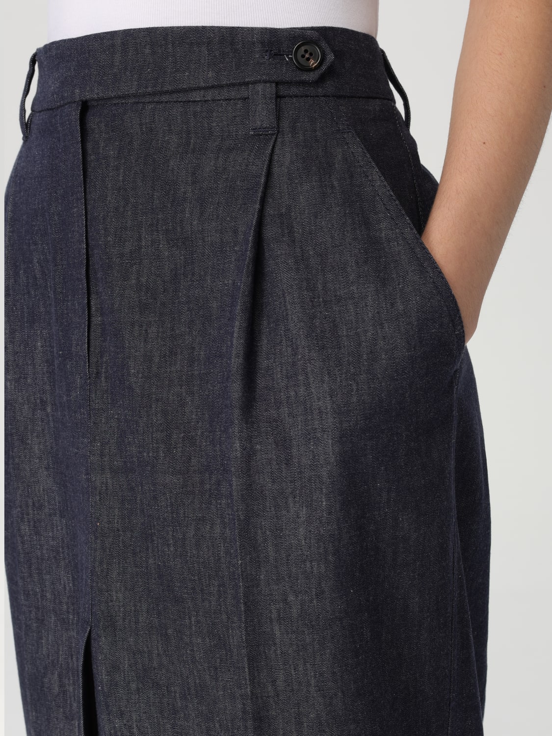 ミニスカート BRUNELLO CUCINELLI Women Mini Skirts MA782G3818C001 Blue BRUNELLO CUCINELLI Pleated twill mini skirt | NET-A-PORTER