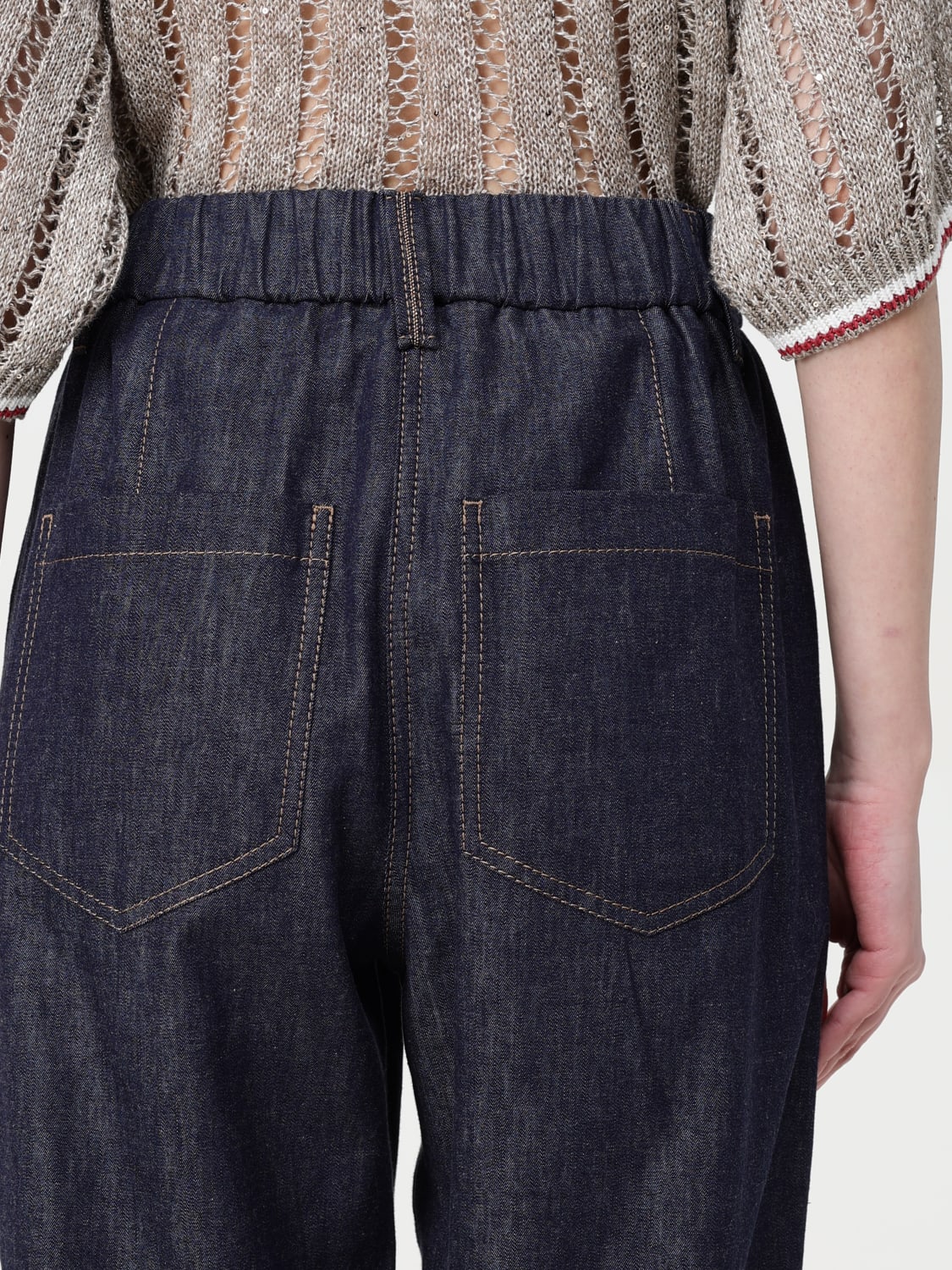 デニム・ジーパン BRUNELLO CUCINELLI Woman Jeans Blue MA782P5567 C001 BRUNELLO CUCINELLI: Jeans woman - Blue | Brunello Cucinelli