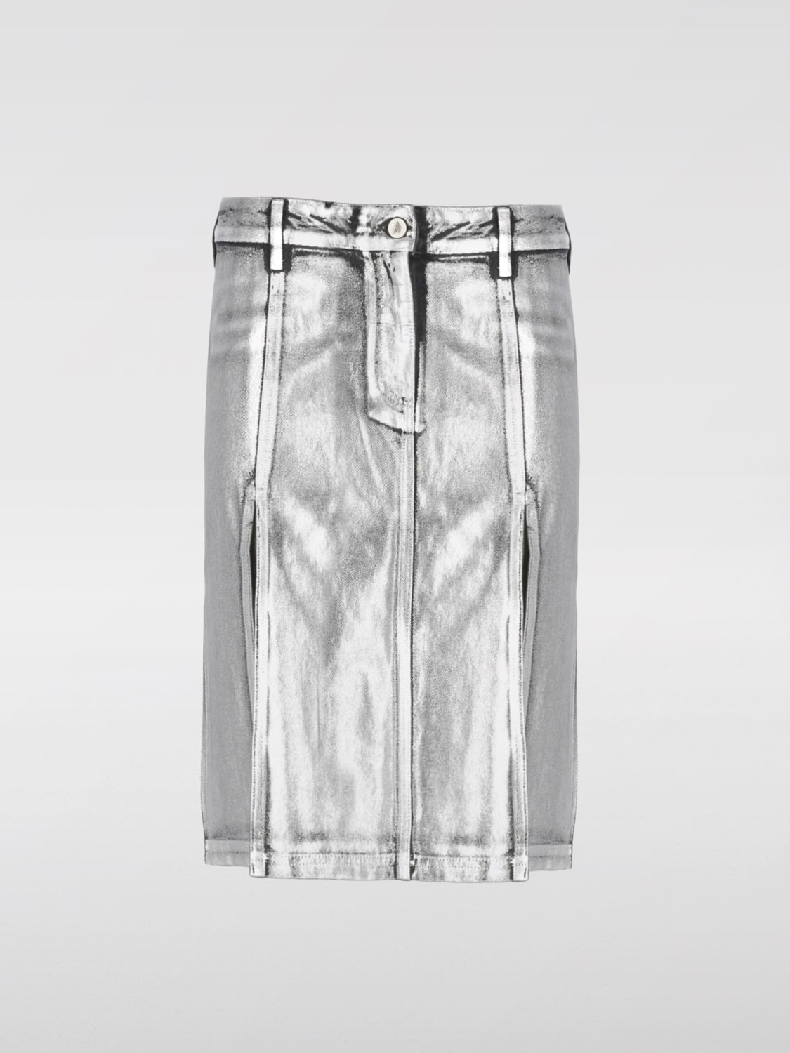 スカート THE ATTICO Woman Skirt Silver 250WCS00257DDD103SS 002 Silver midi skirt for Women | THE ATTICO®
