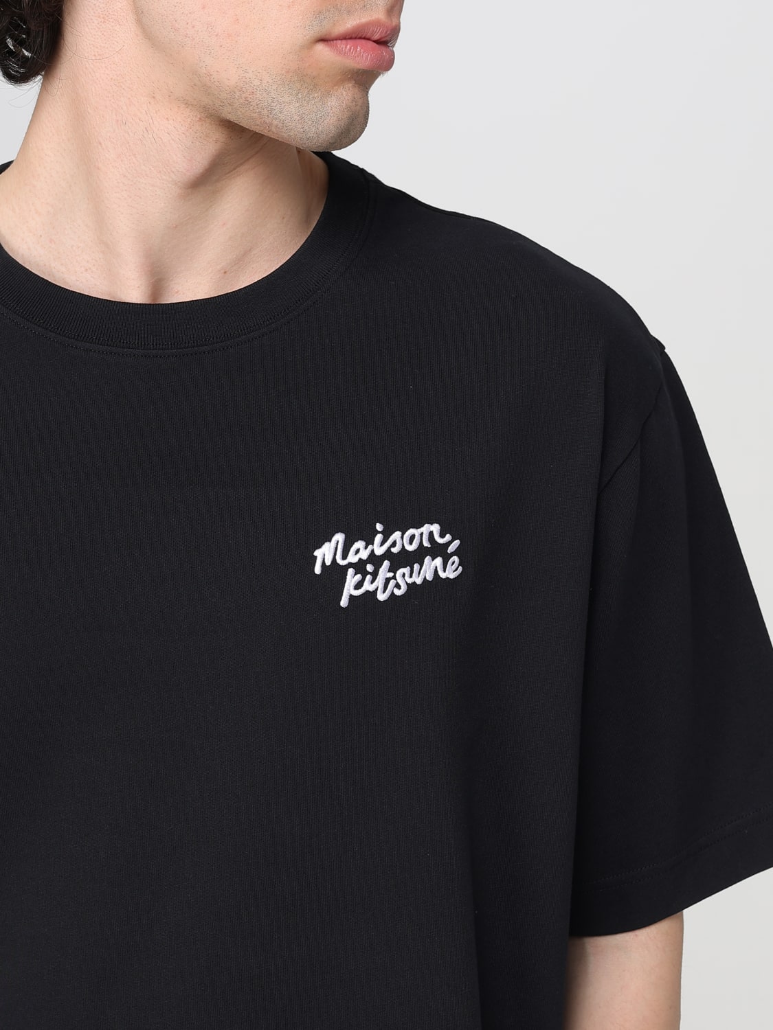 MAISON KITSUNÉ: T-shirt men - Black | Maison Kitsuné t-shirt