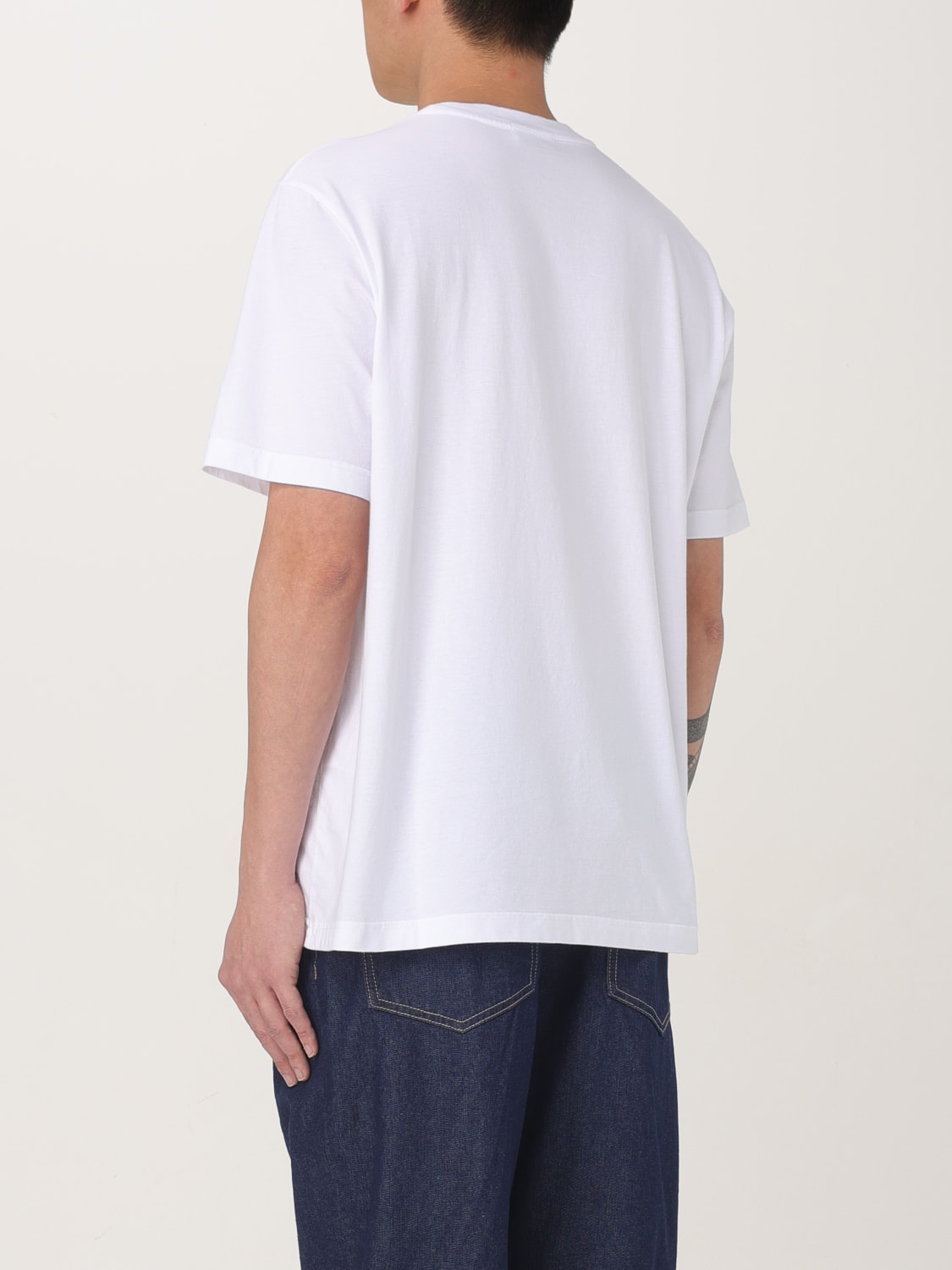 Tシャツ・カットソー MAISON KITSUNE Men T-shirt White MM00125KJ0008 P100 MAISON KITSUNÉ: T-shirt men - White | Maison Kitsuné t-shirt