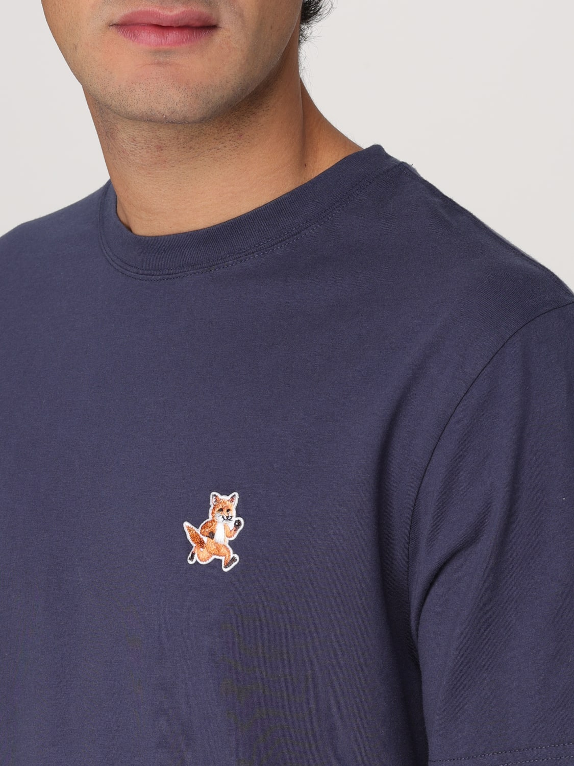 MAISON KITSUNÉ T-SHIRT: T-shirt men Maison KitsunÉ, Blue - Img 3