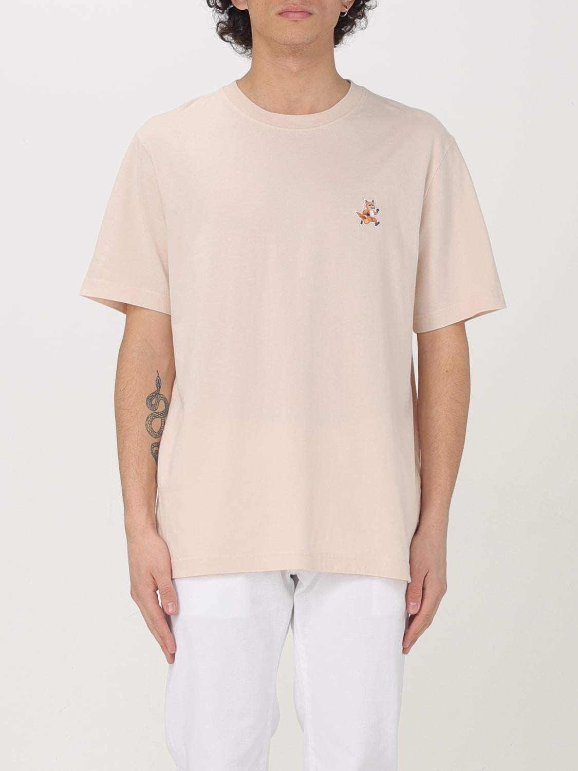 MAISON KITSUNÉ: T-shirt men - Beige | Maison Kitsuné t-shirt