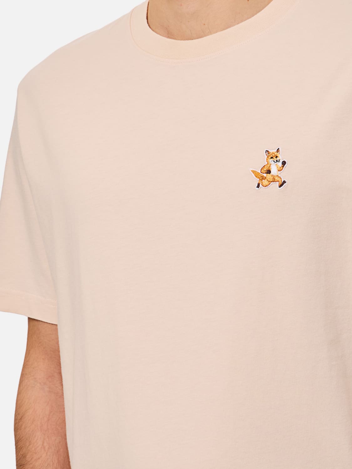 【送料&関税込】Maison KitsunAC T-shirt In Beige Cotton Cotton Silk T-shirt Sweater - Buy online | John Henric