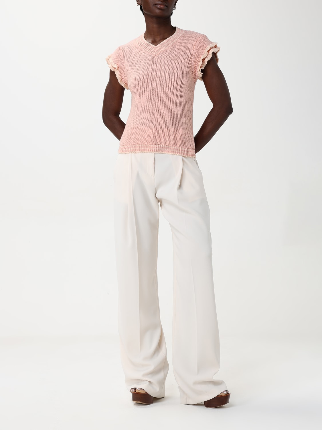 Tシャツ・カットソー CHLOE Women Tunic Tops CH25SMP03630 81O PINK CHLOÉ: Top woman - Pink | Chloé sweater CH25SMP03630 online