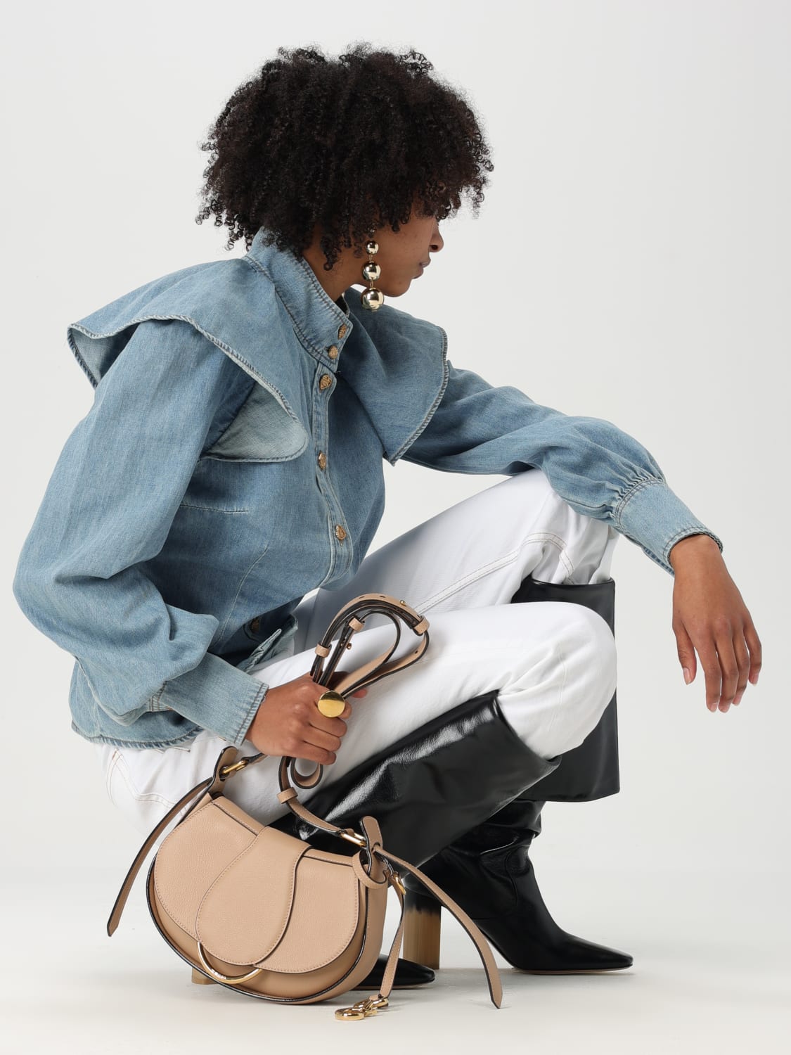 ショルダーバッグ・ポシェット CHLOE Woman Crossbody bags Grey CHC25SS582O32 083 CHLOÉ: Shoulder bag woman - Grey | Chloé crossbody bags