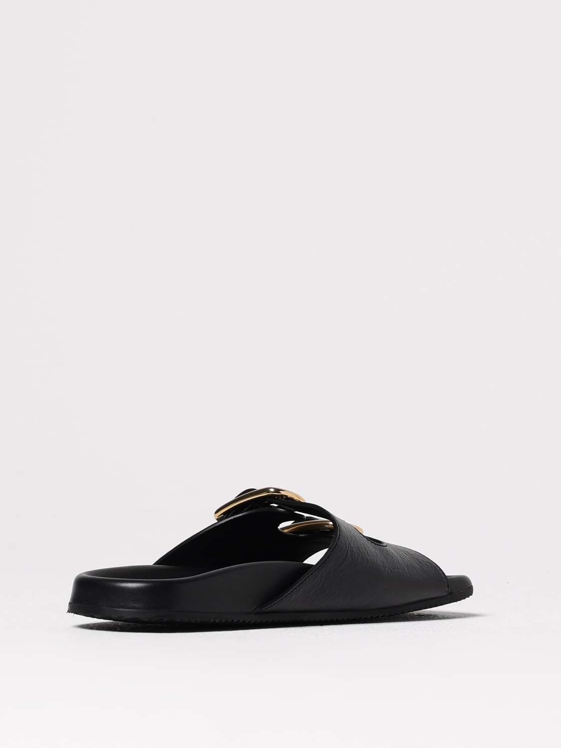 CHLOÉ: Flat sandals woman - Black | Chloé flat sandals