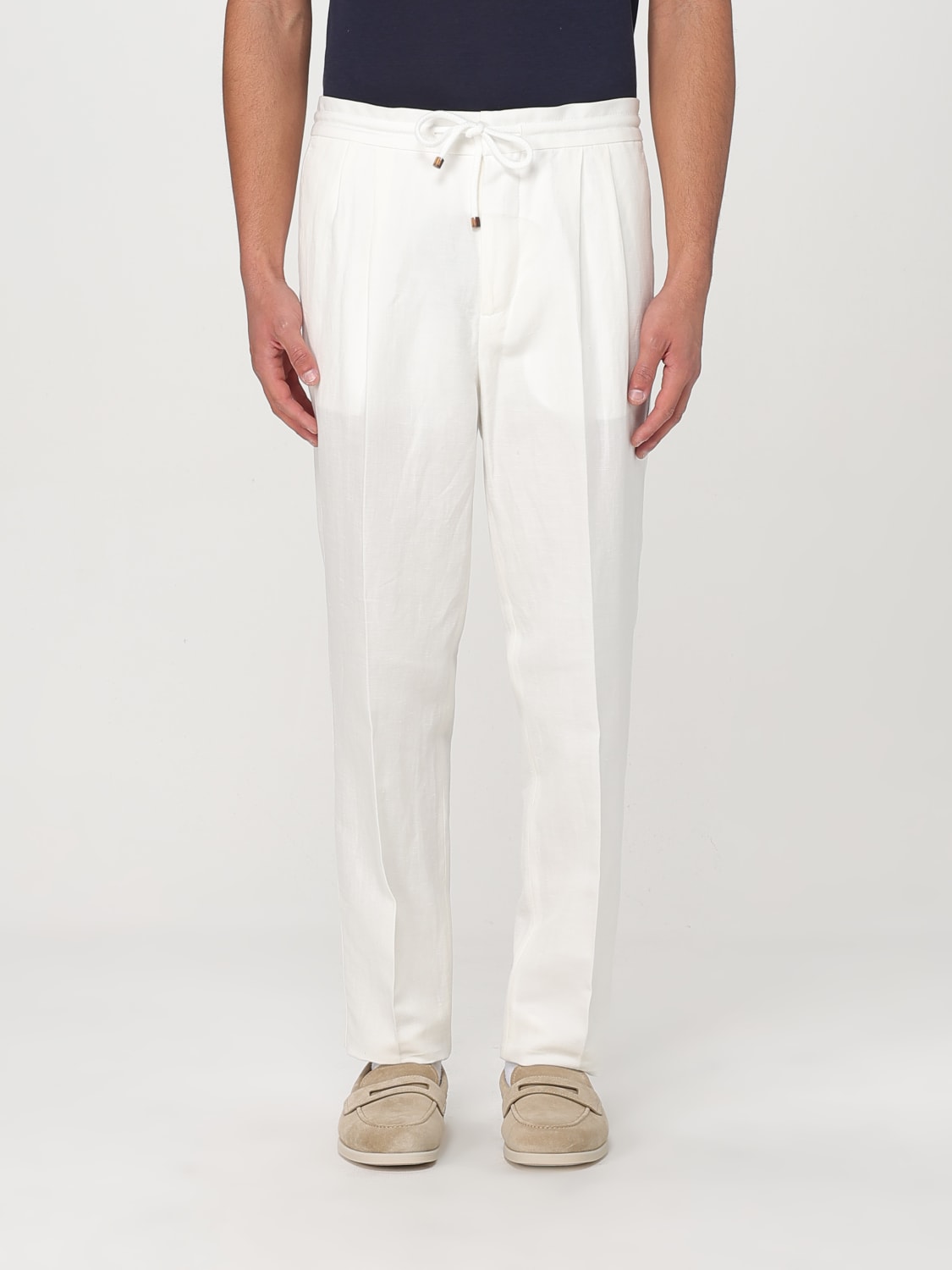 BRUNELLO CUCINELLI PANTS: Pants men Brunello Cucinelli, White - Img 1