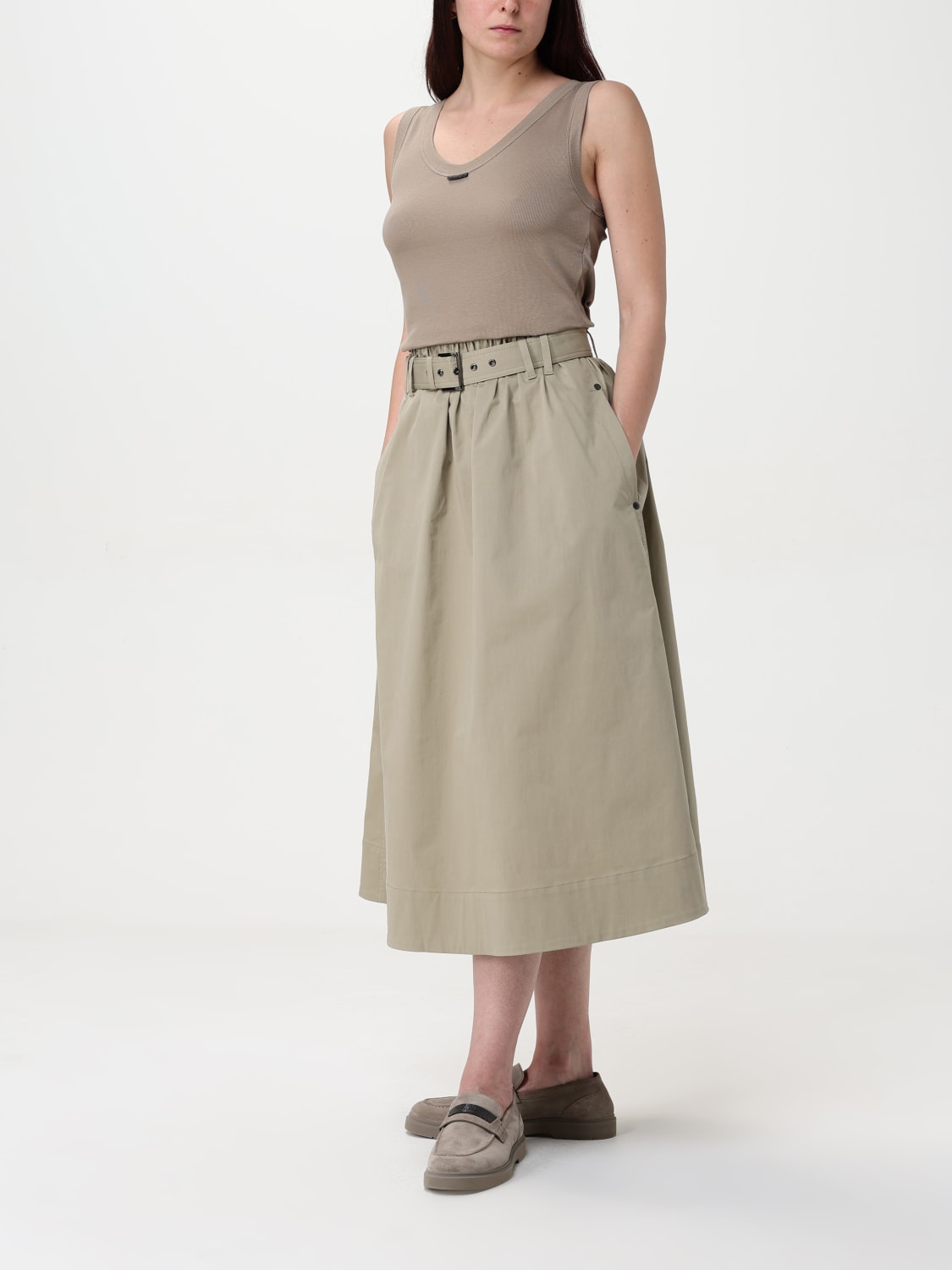 スカート BRUNELLO CUCINELLI Woman Skirt Green ML138G3753 C2874 スカート BRUNELLO CUCINELLI Woman Skirt Green ML138G3753