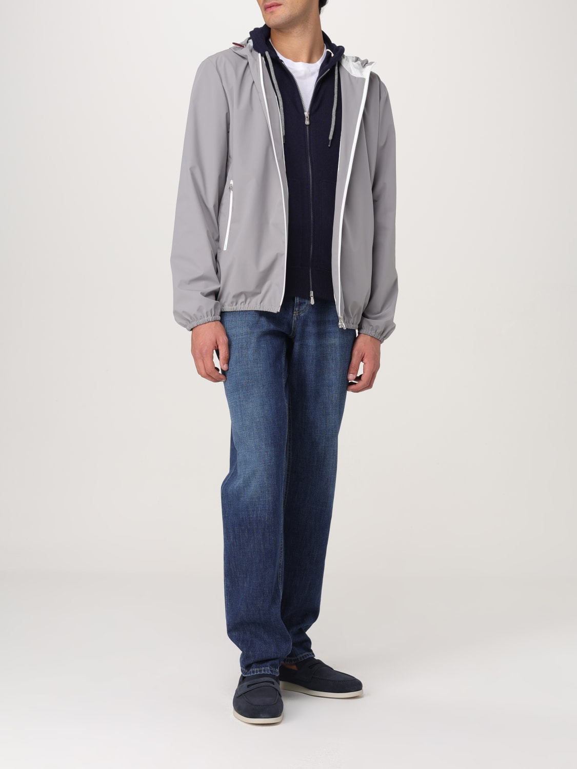 BRUNELLO CUCINELLI: Coat men - Grey | Brunello Cucinelli