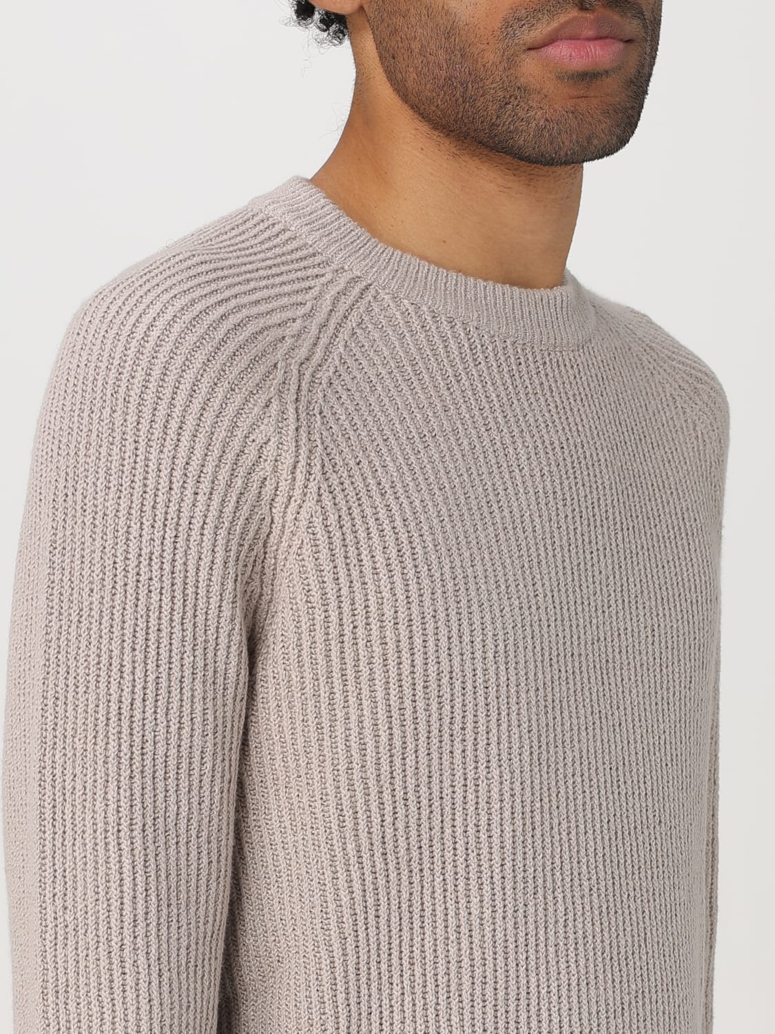 BRUNELLO CUCINELLI MAGLIA: Maglia a girocollo basic in cotone Brunello Cucinelli, Beige - Img 5