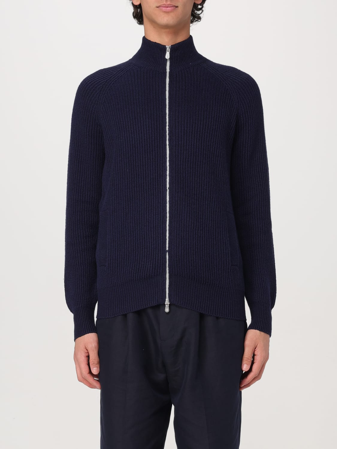 BRUNELLO CUCINELLI SWEATER: Cardigan men Brunello Cucinelli, Blue - Img 1