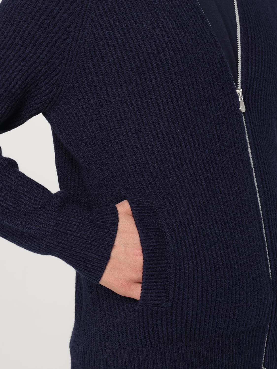 BRUNELLO CUCINELLI SWEATER: Cardigan men Brunello Cucinelli, Blue - Img 5