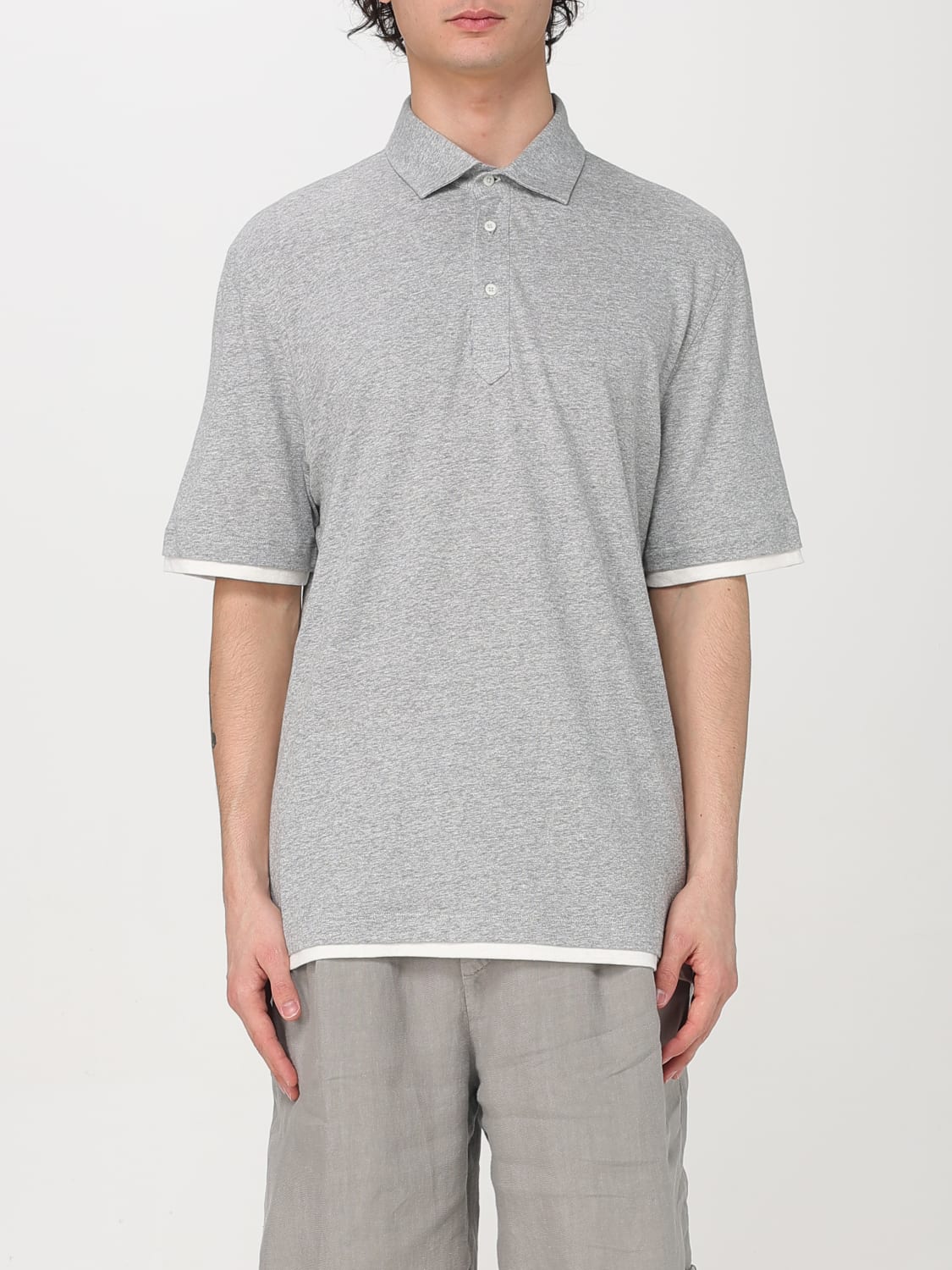 BRUNELLO CUCINELLI ポロシャツ BRUNELLO CUCINELLI：ポロシャツ メンズ - グレー | GIGLIO.COM