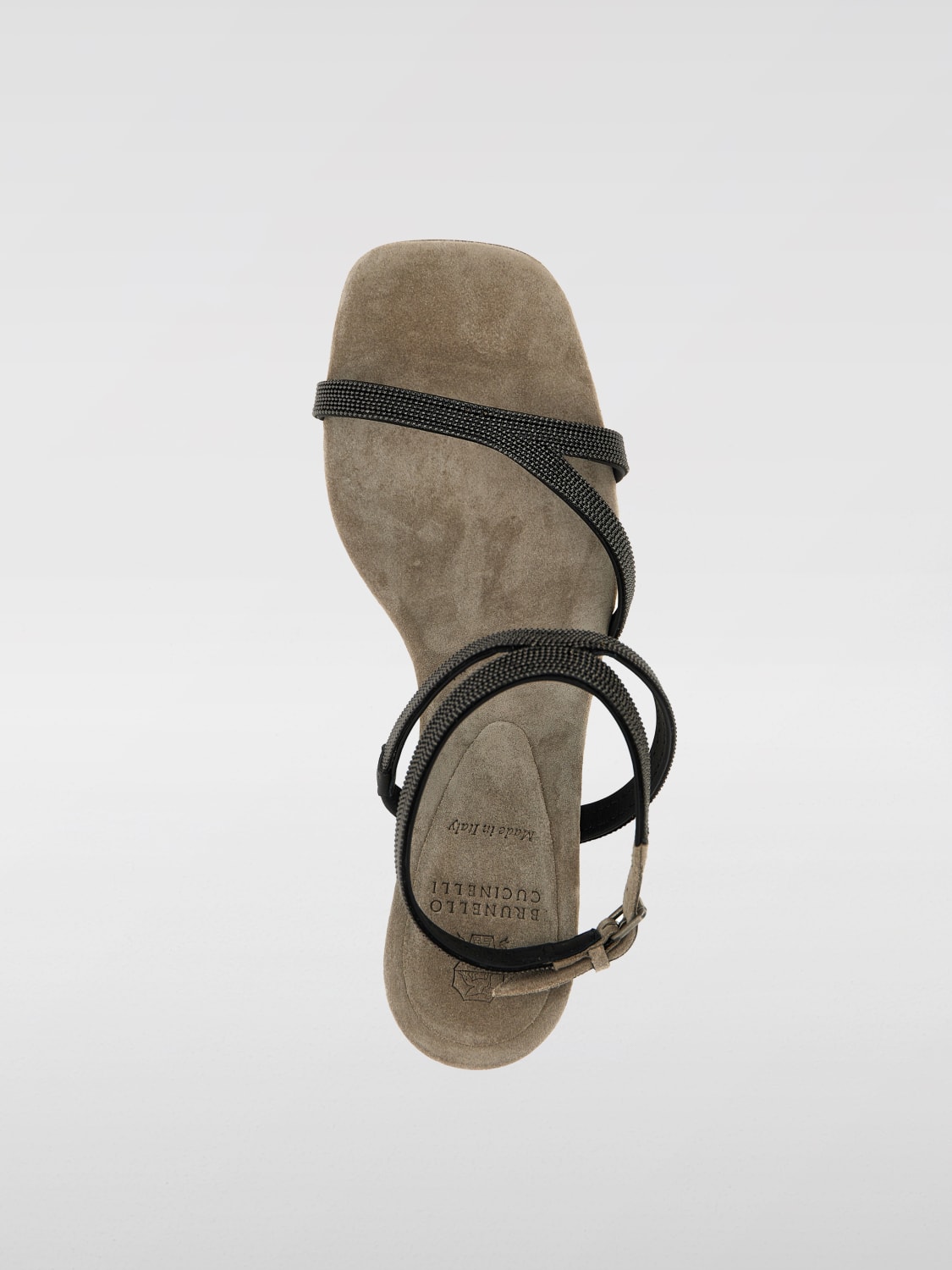 シューズ・サンダルその他 BRUNELLO CUCINELLI Woman Heeled sandals Grey MZSFC2971 C5859 BRUNELLO CUCINELLI: Flat sandals woman - Grey | Brunello