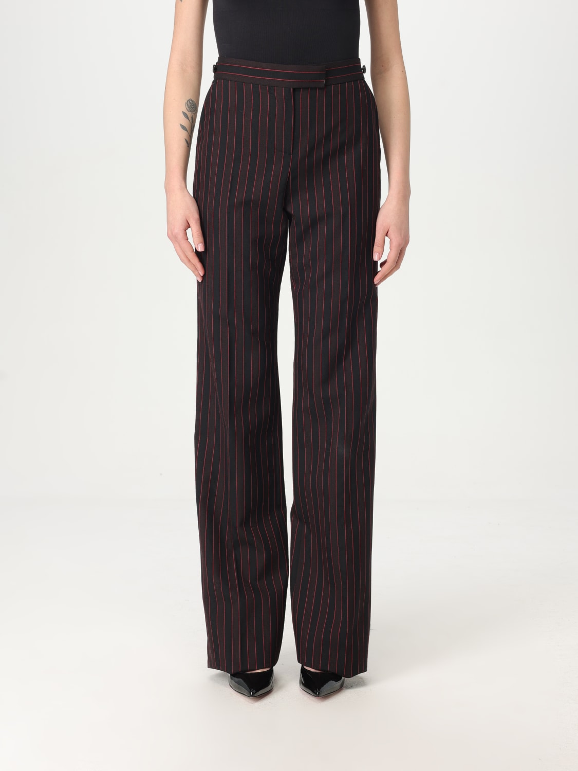 パンツ ALEXANDER MCQUEEN Woman Pants Black 818885QJAEU 1314 MCQUEEN: Shirt woman - Black | McQueen pants 818885QJAEU