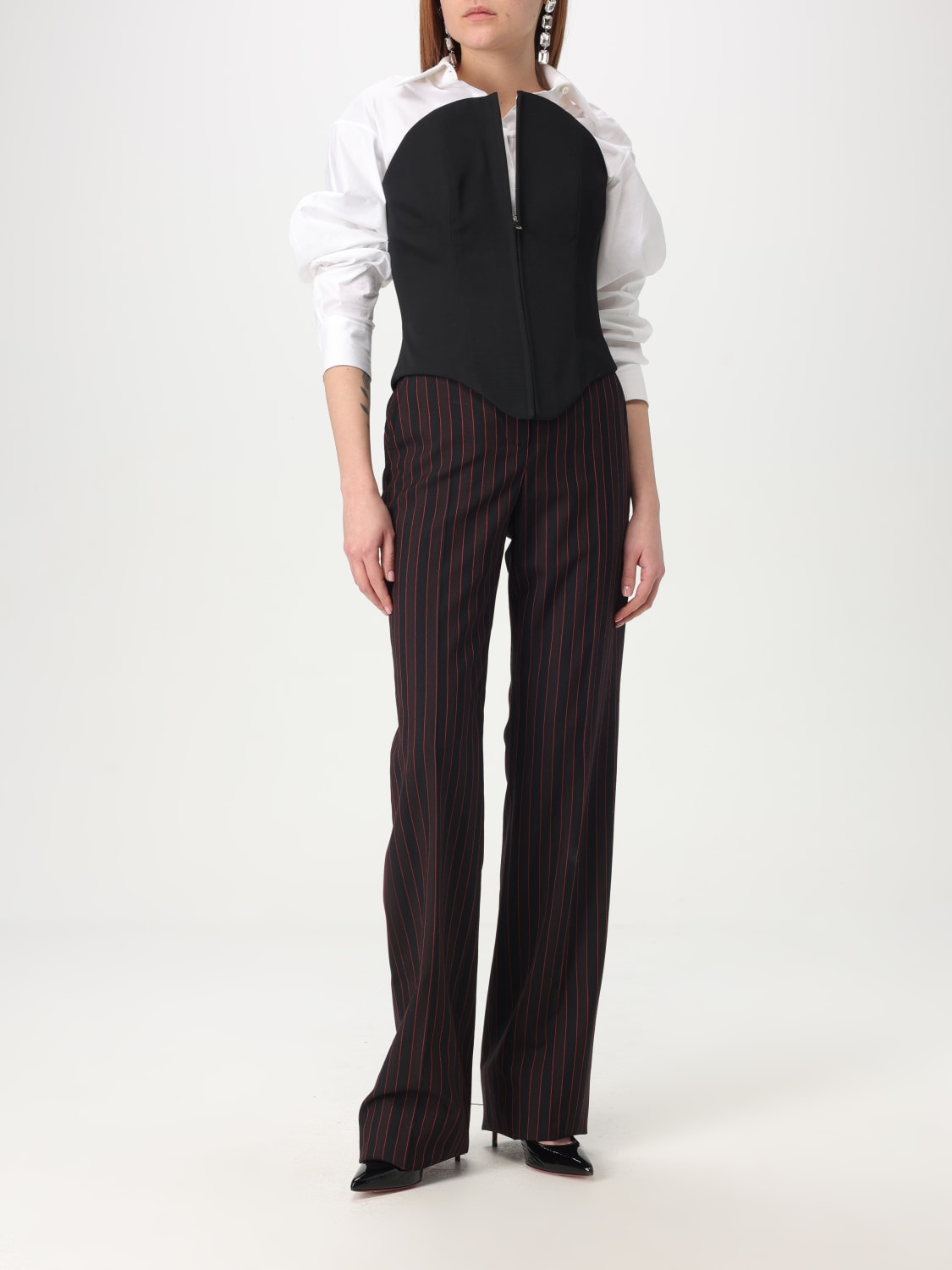 パンツ ALEXANDER MCQUEEN Woman Pants Black 818885QJAEU 1314 MCQUEEN: Shirt woman - Black | McQueen pants 818885QJAEU