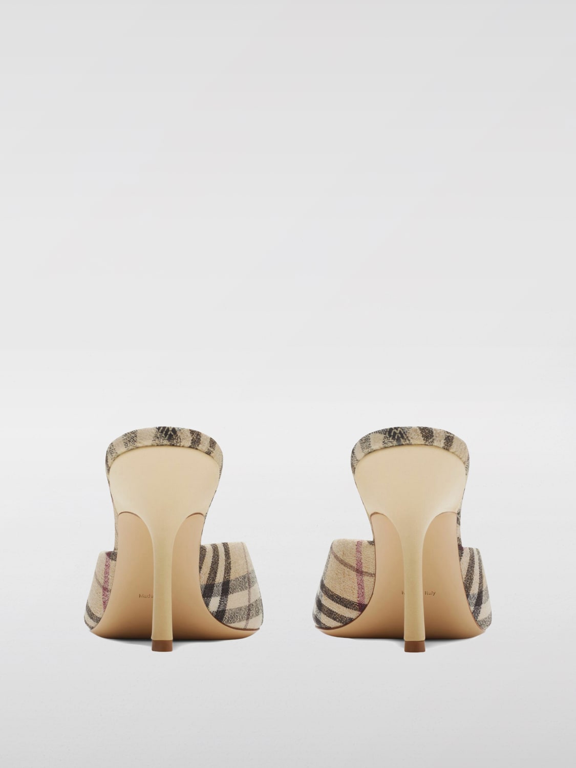 BURBERRY: Heeled sandals woman - Beige | Burberry heeled