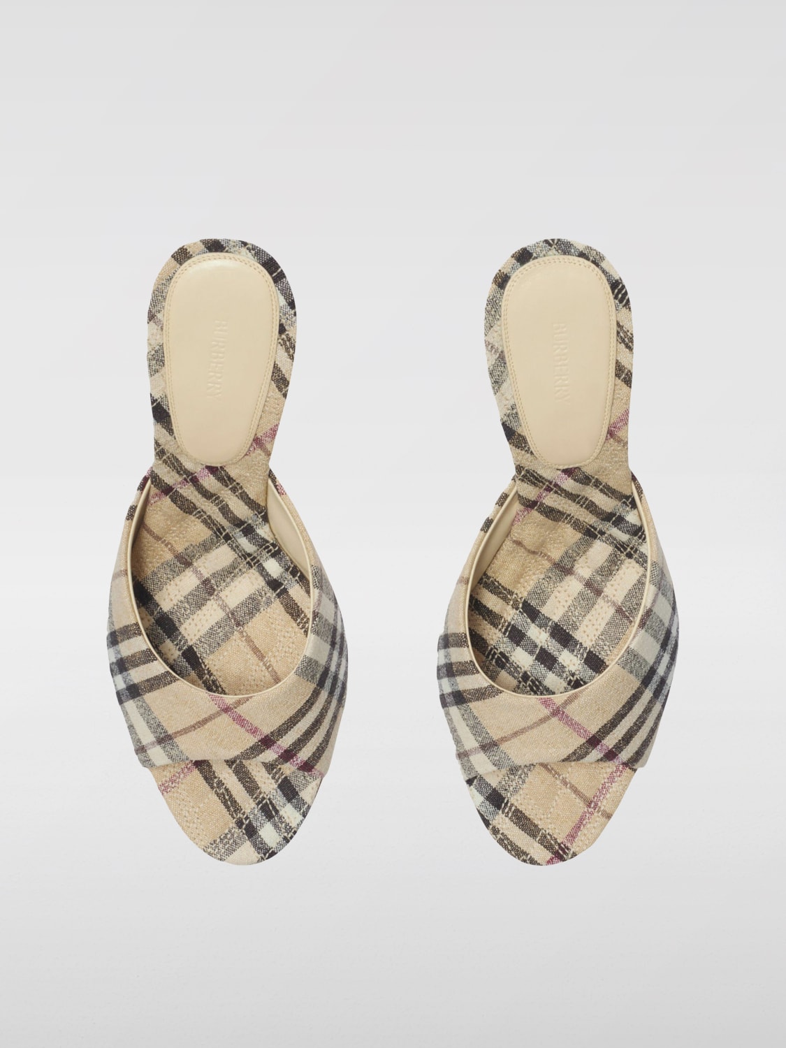BURBERRY: Heeled sandals woman - Beige | Burberry heeled BURBERRY: Heeled sandals woman - Beige | Burberry heeled