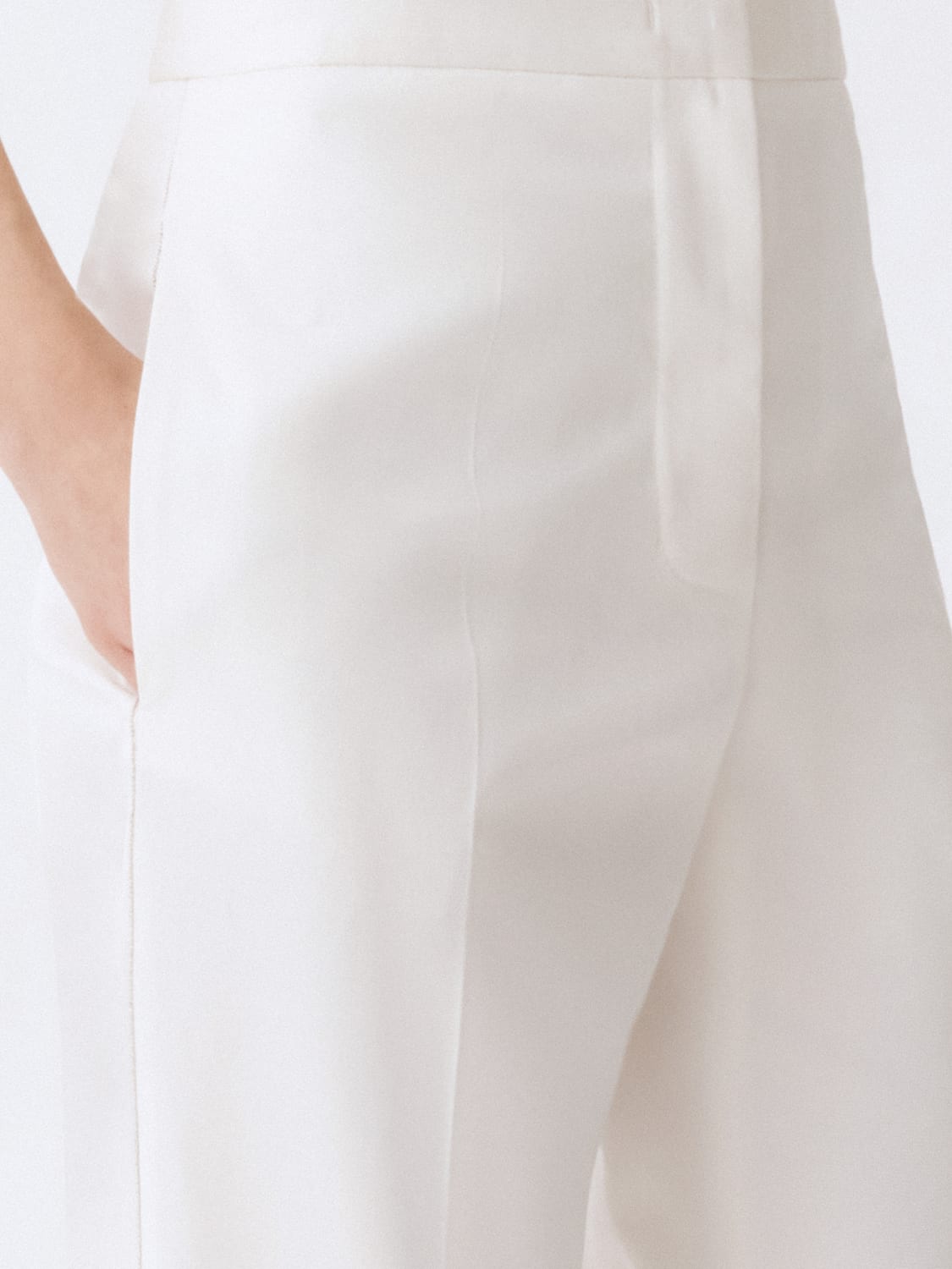 FABIANA FILIPPI PANTALONI: Pantalone classico Fabiana Filippi in cotone stretch , Bianco - Img 4