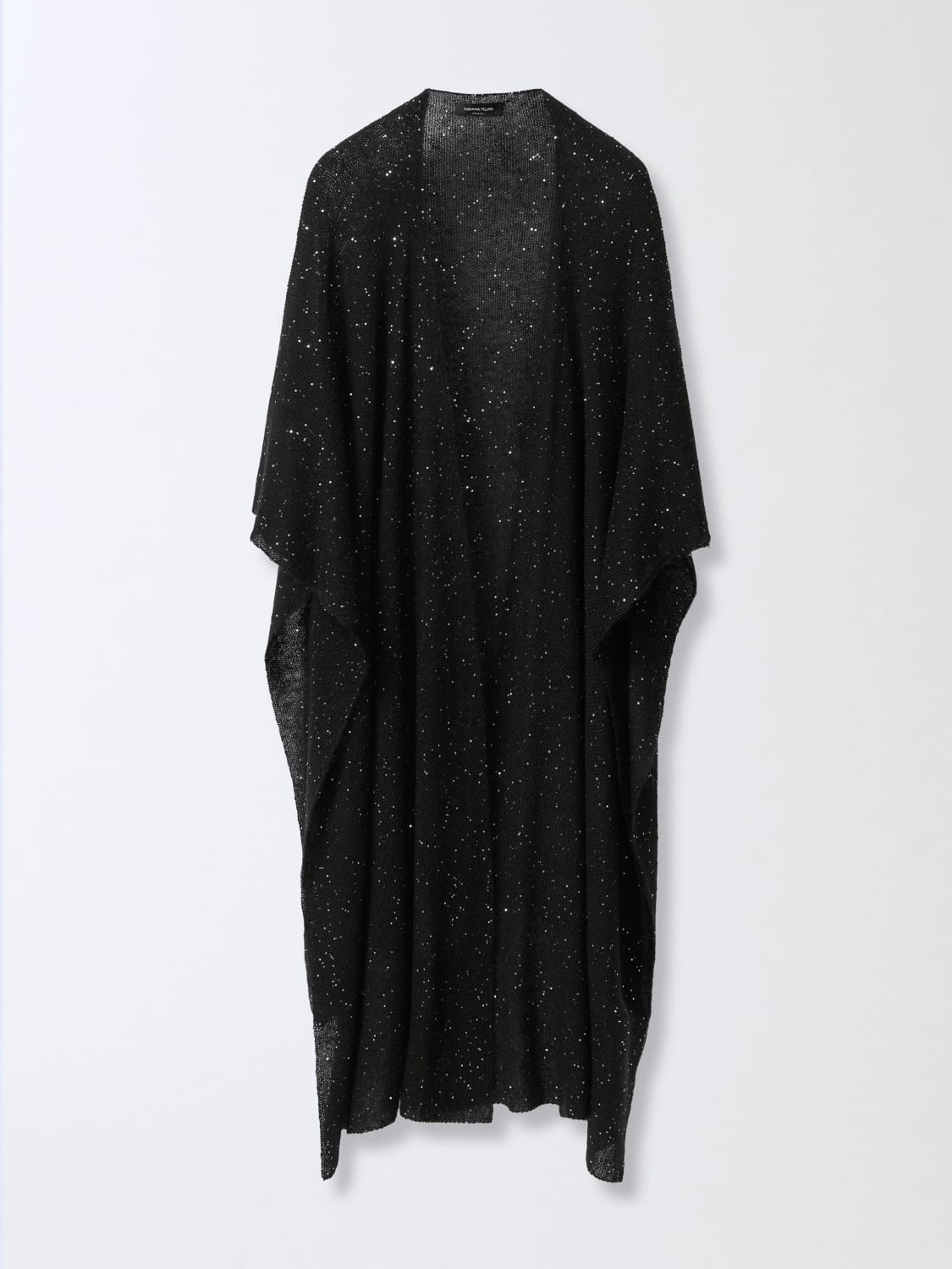 FABIANA FILIPPI SCIARPA: Stola Fabiana Filippi in misto lana lurex , Nero - Img 5