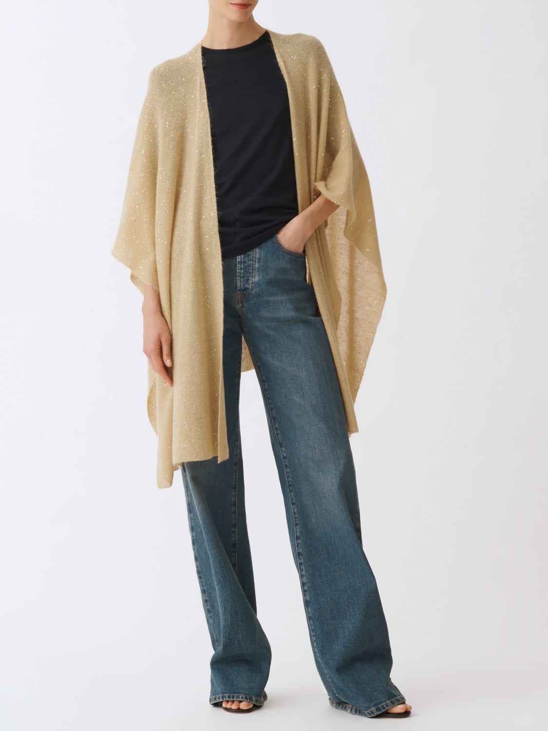 FABIANA FILIPPI ÉCHARPE: écharpe femme Fabiana Filippi, Or - Img 1