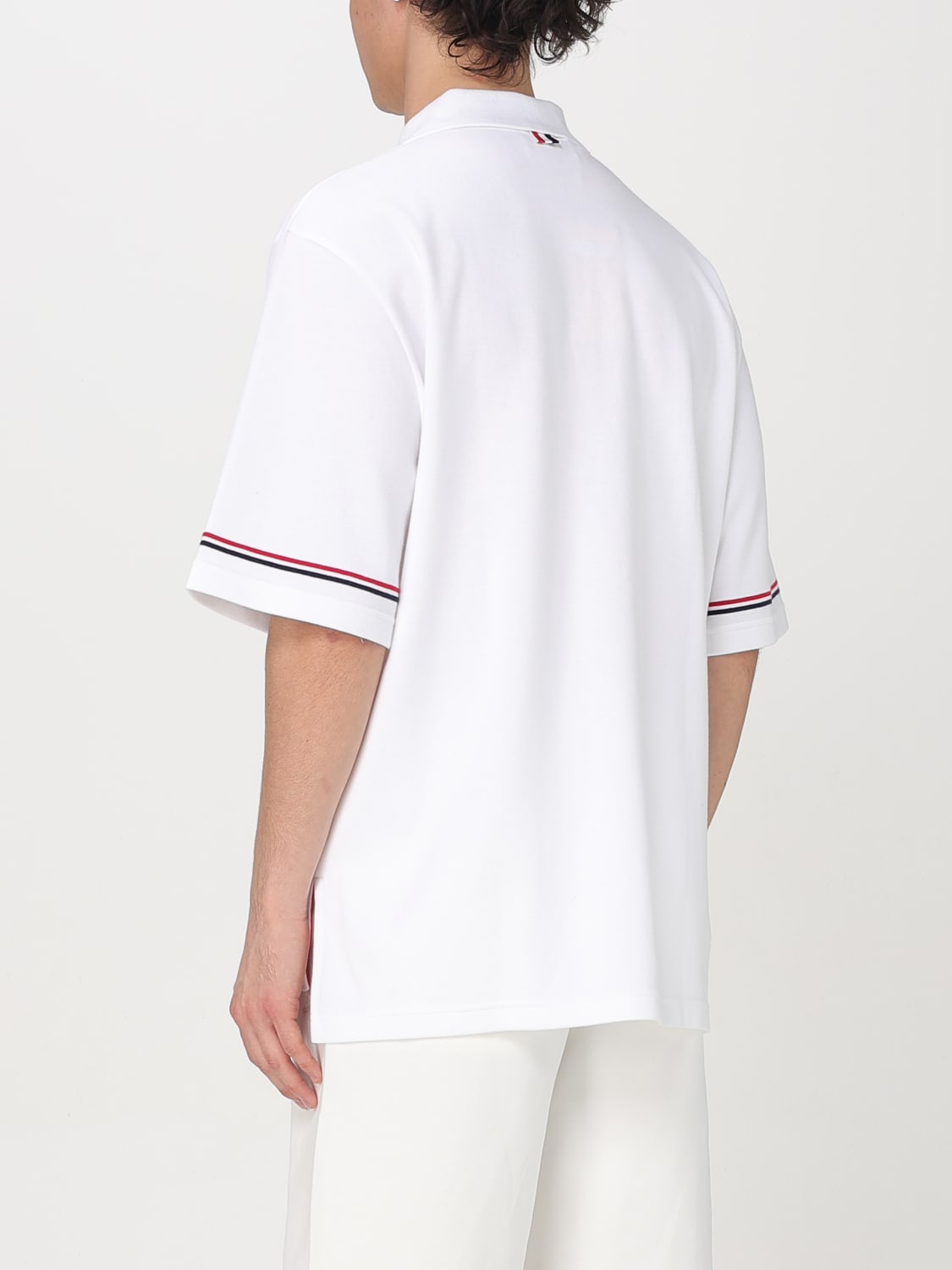 THOM BROWNE: Polo shirt men - White | Thom Browne polo shirt