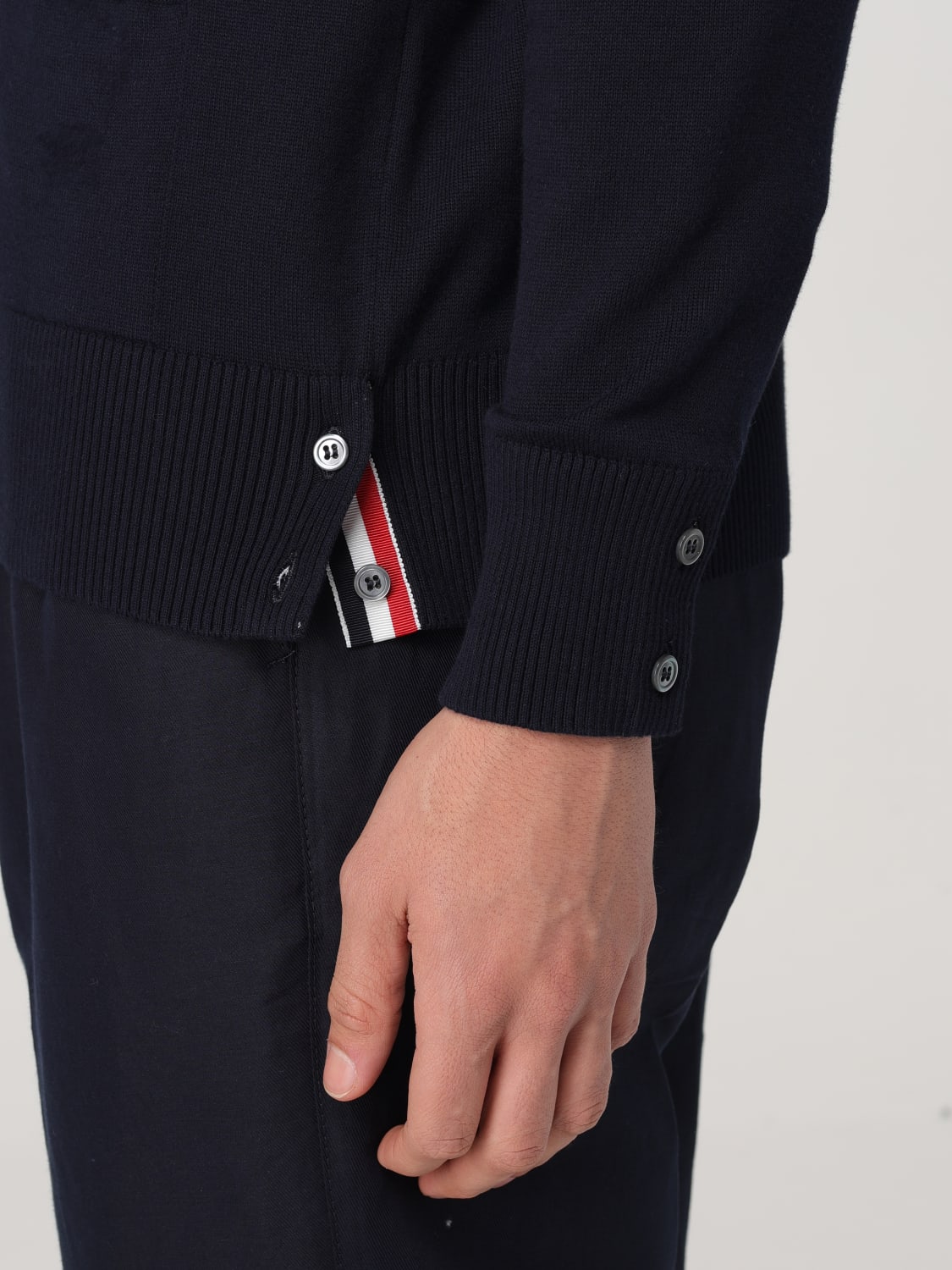 THOM BROWNE SWEATER: Cardigan men Thom Browne, Blue - Img 5