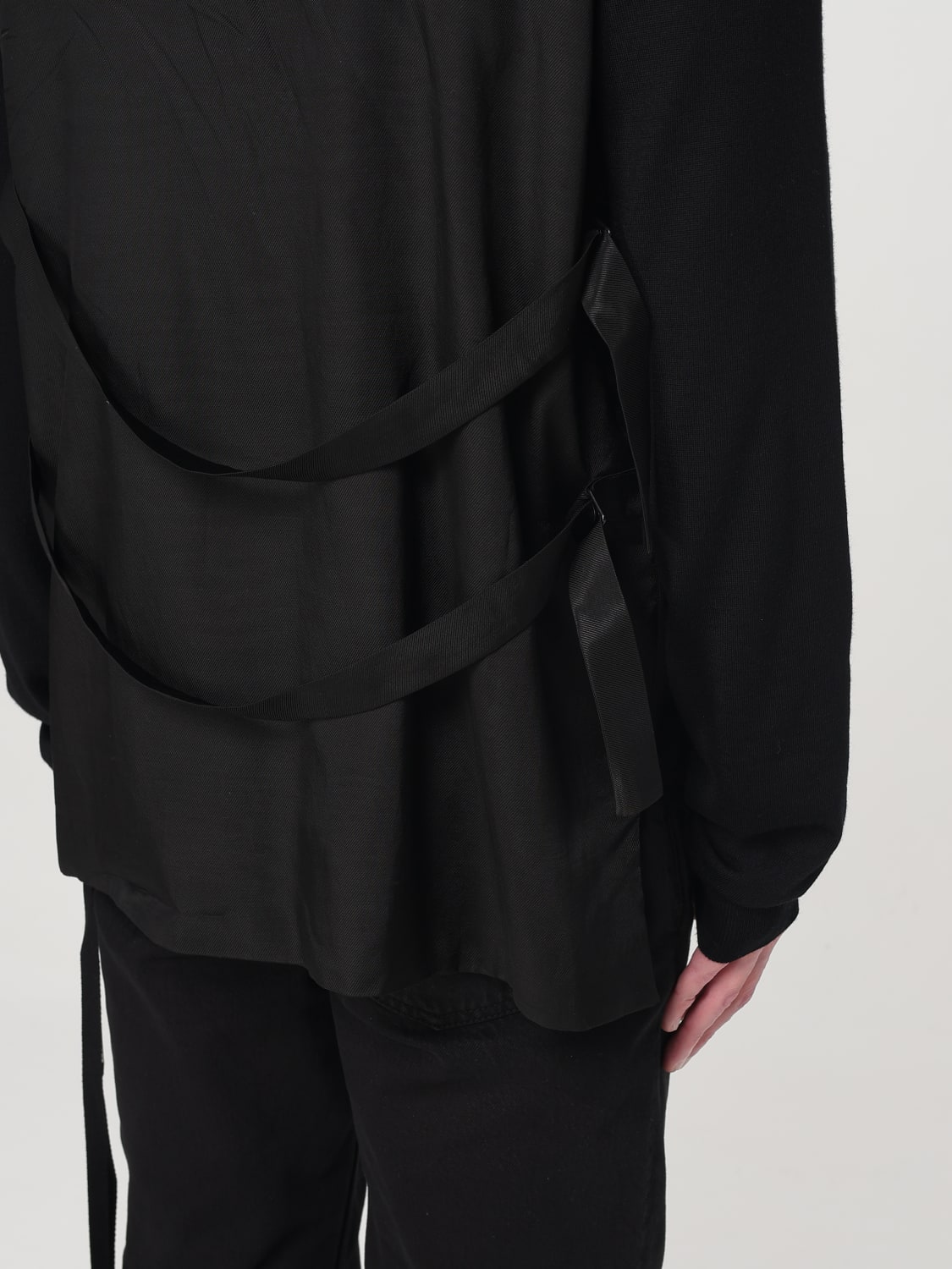 ANN DEMEULEMEESTER ブラックカーディガン XS ANN DEMEULEMEESTER: Cardigan men - Black | Ann