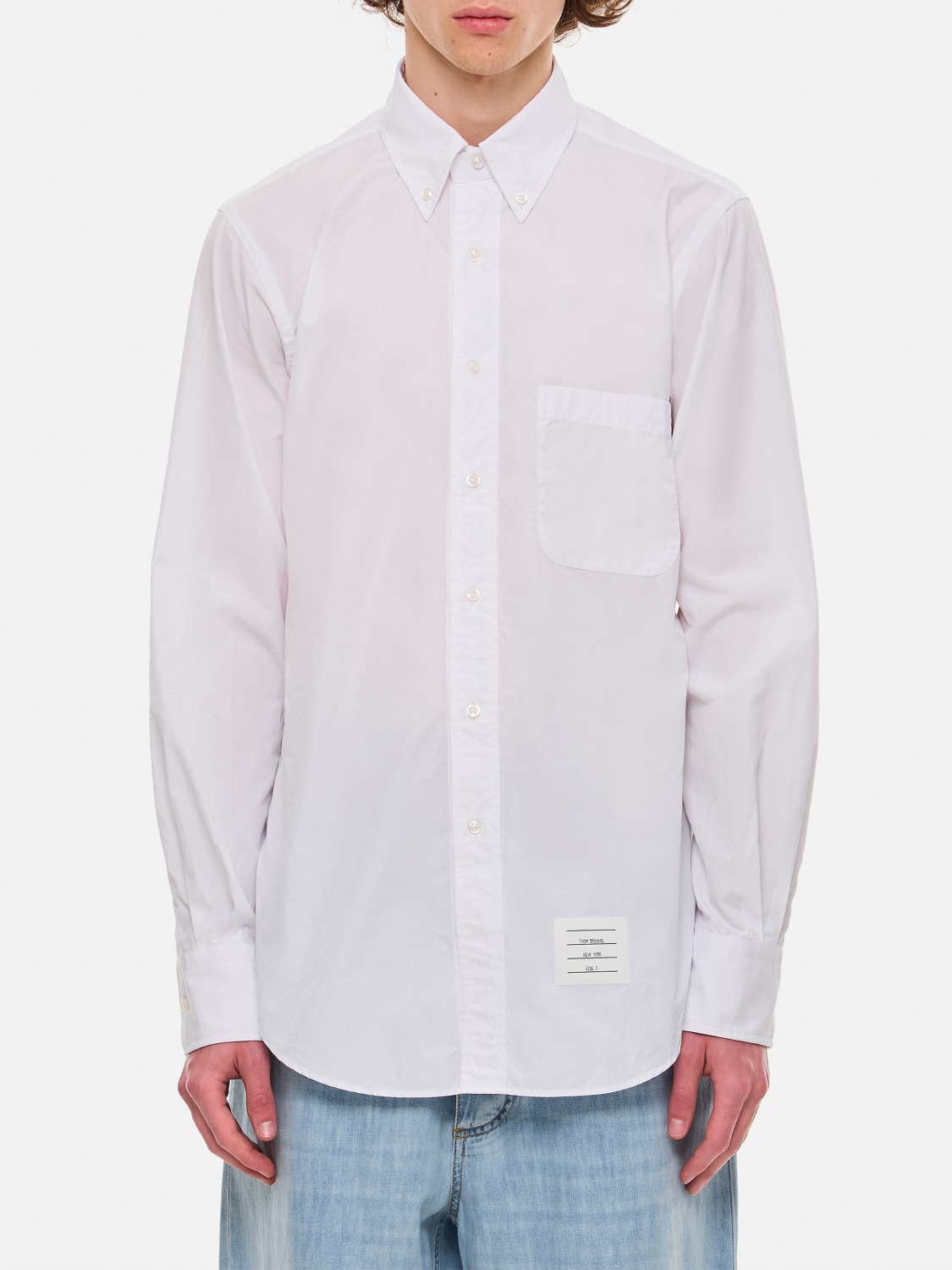 THOM BROWNE: Sweater men - White | Thom Browne shirt