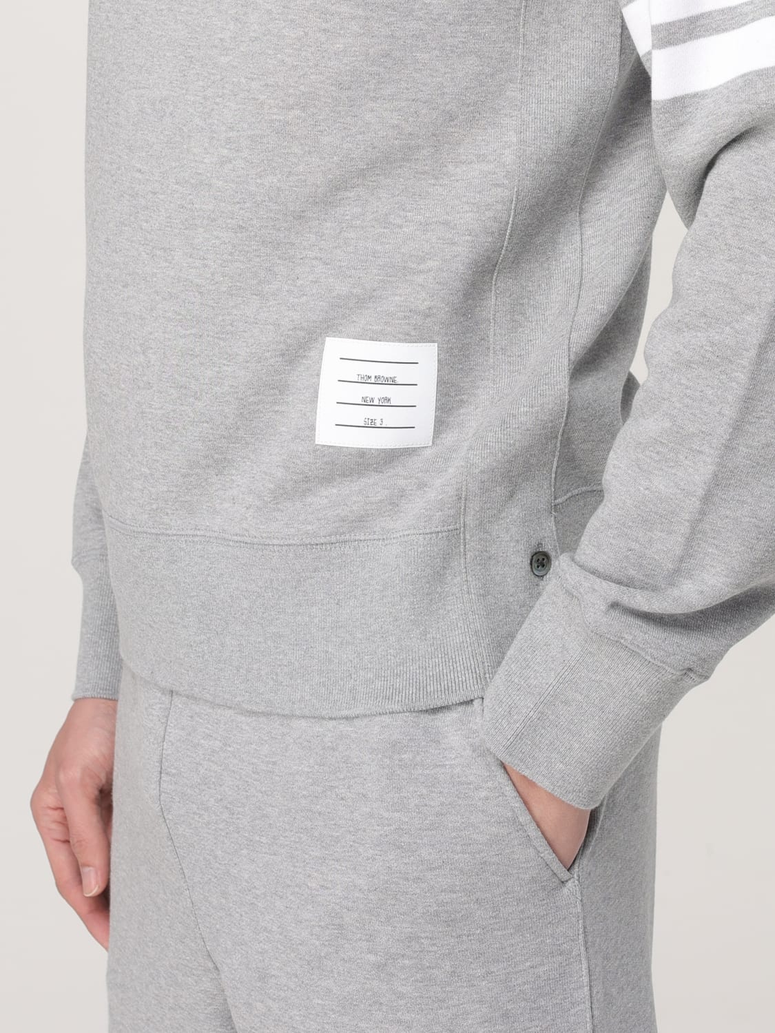 THOM BROWNE SWEATSHIRT: Sweatshirt men Thom Browne, Grey - Img 5