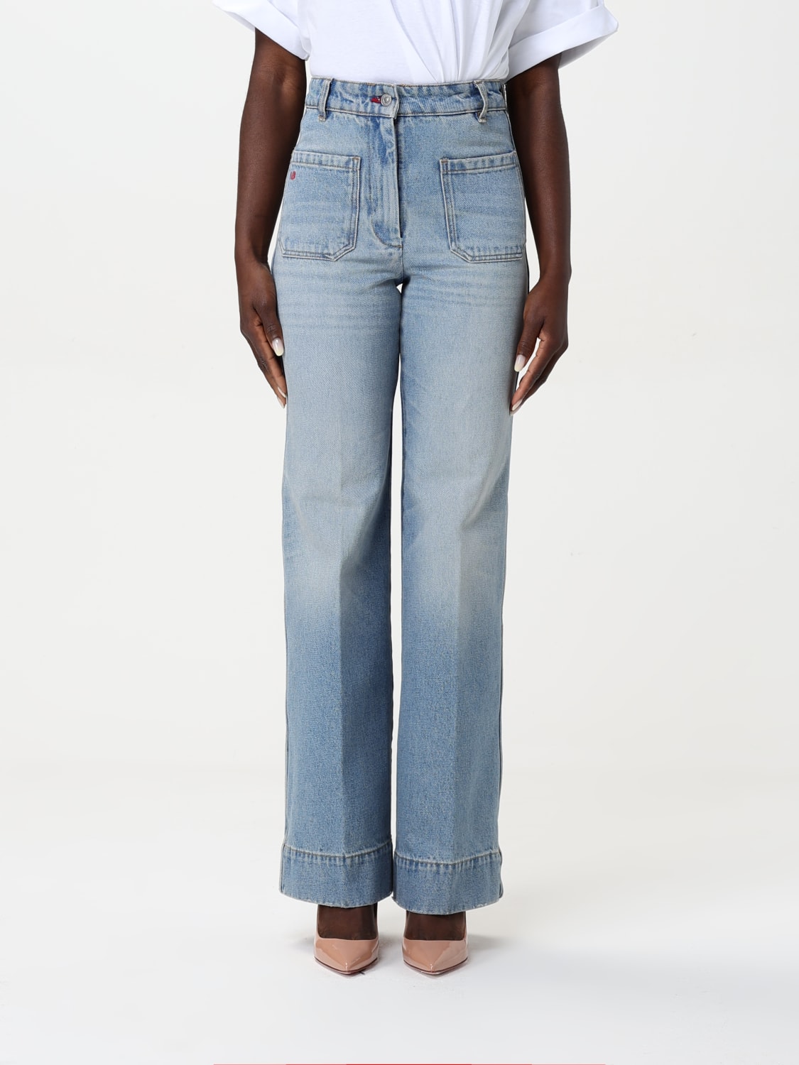 VICTORIA VICTORIA BECKHAM JEANS: Jeans Victoria Victoria Beckham in denim , Blue - Img 1
